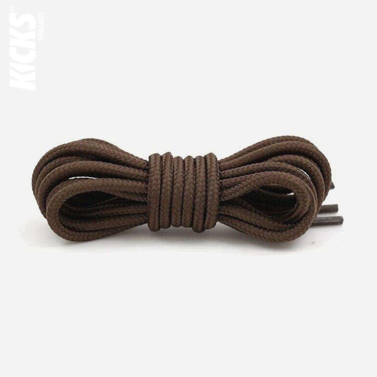 Brown replacement laces for Nike Air Max 95 sneakers, round shoelaces by Kicks Shoelaces
