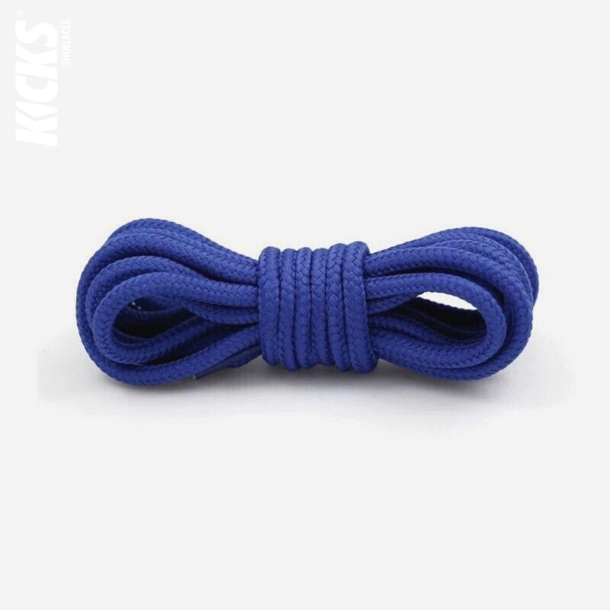 Royal blue replacement laces for Nike Air Max 95 sneakers, round shoelaces by Kicks Shoelaces