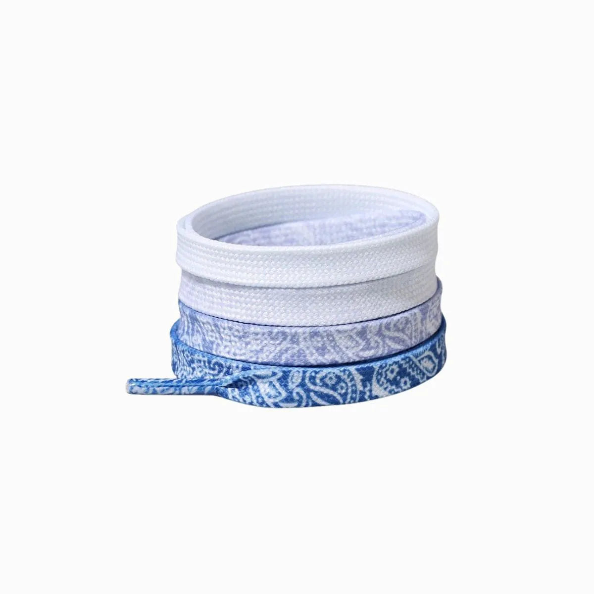 Light Gray Cashew Flower Shoelace Patterns