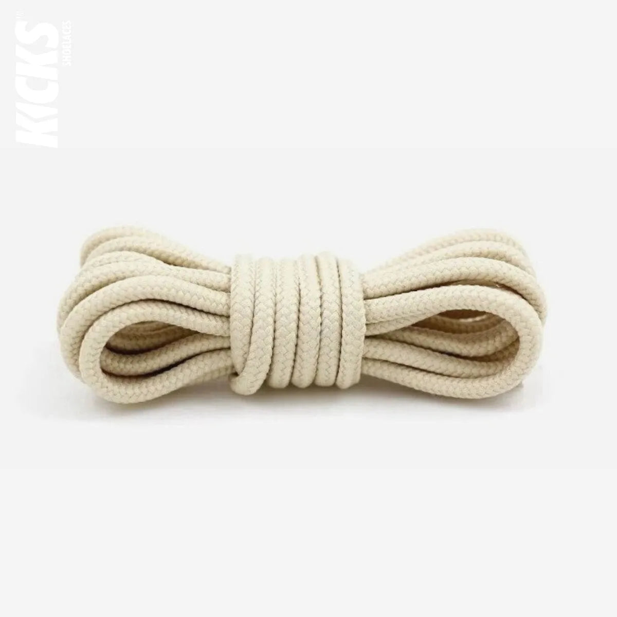 Beige round replacement laces for Nike Air Jordan 10 shoes and sneakers by Kicks Shoelaces