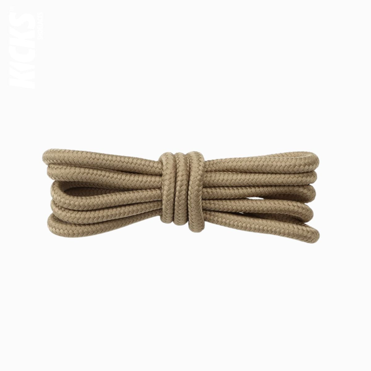 Khaki replacement laces for Jordan 13 sneakers, round shoelaces by Kicks Shoelaces