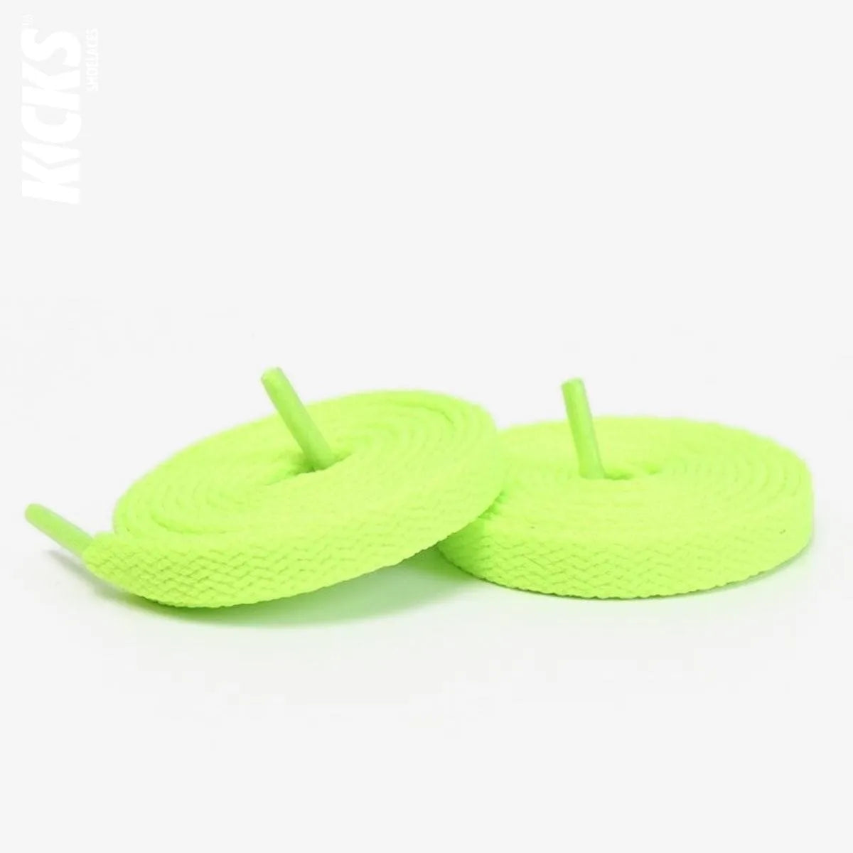Fluorescent green replacement laces for Nike Air Jordan 8 sneakers by Kicks Shoelaces