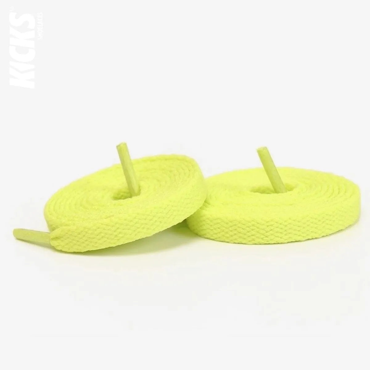 Fluorescent yellow replacement laces for Nike Air Jordan 8 sneakers by Kicks Shoelaces