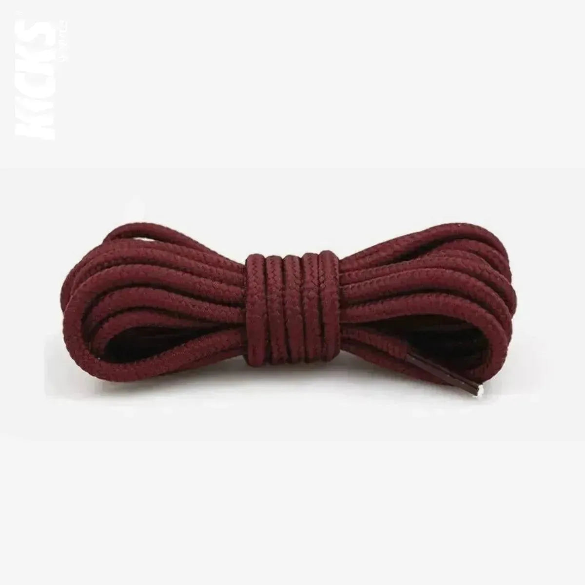 Dark red replacement laces for Jordan Flight Club 91 sneakers, round shoelaces by Kicks Shoelaces