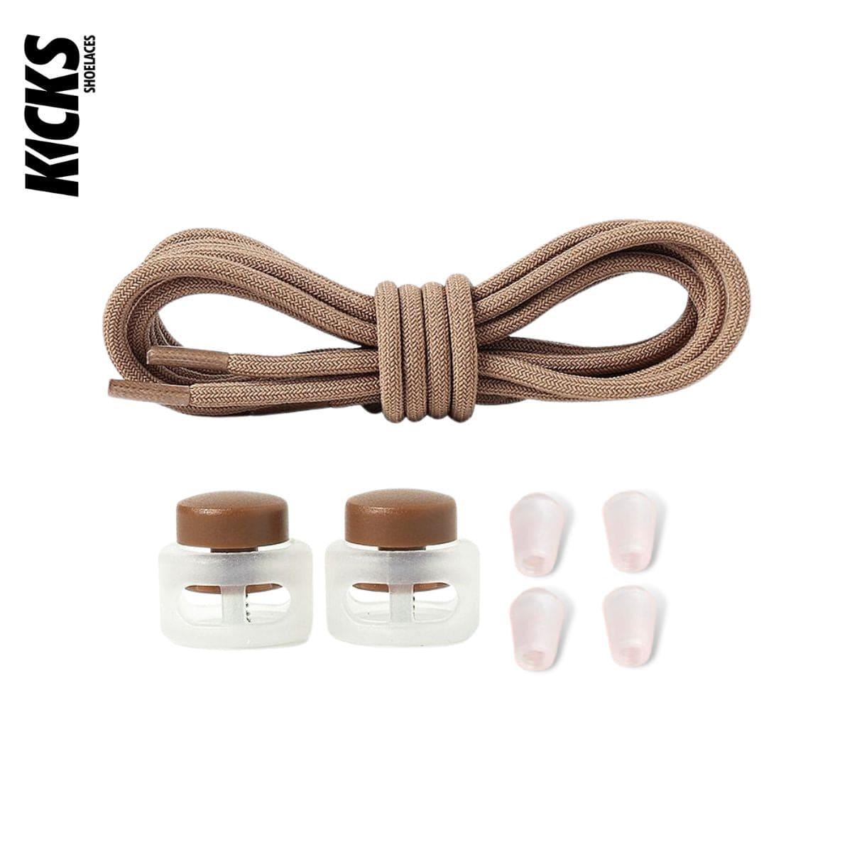 khaki-round-no-tie-shoe-laces