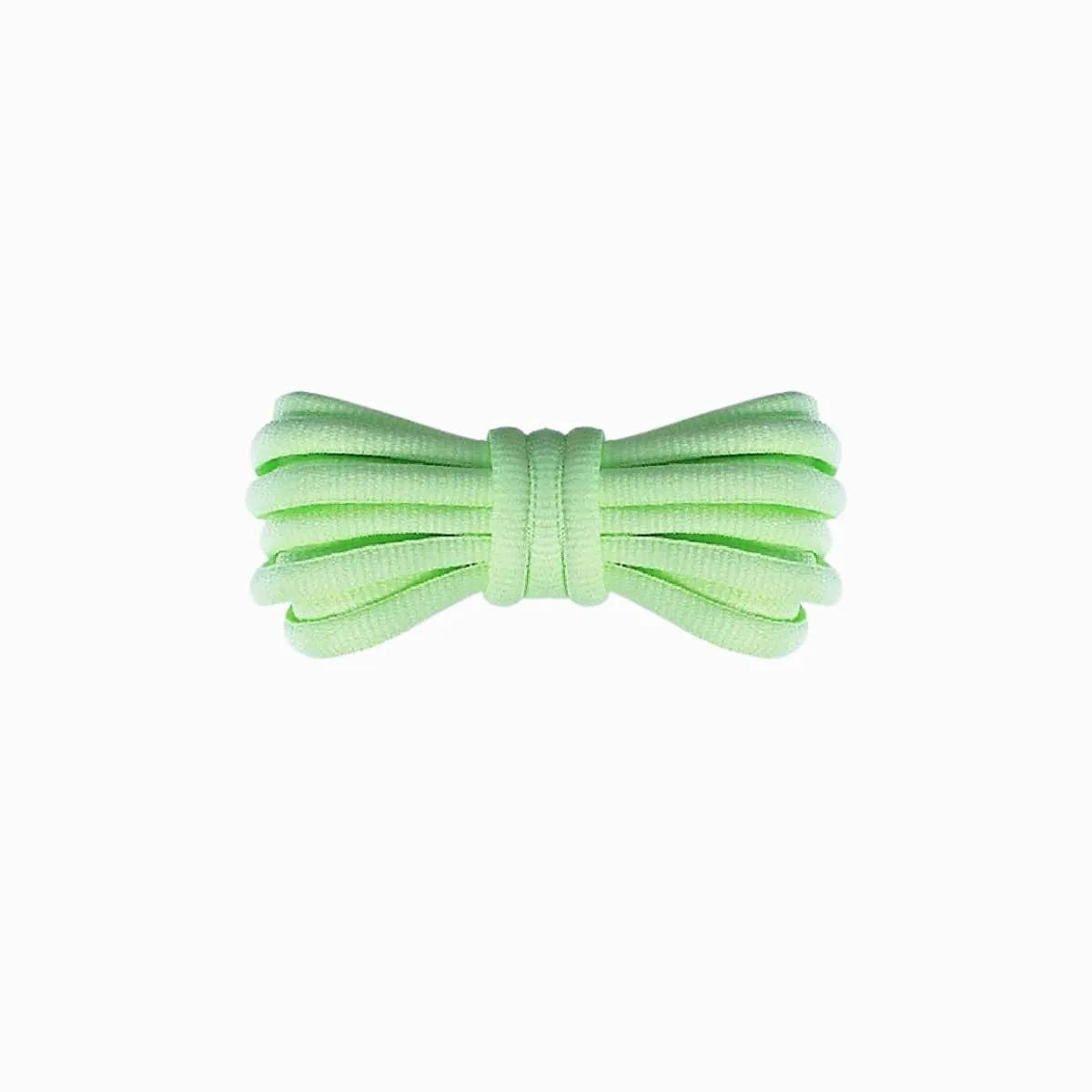 Light green Nike Zoom Vomero 5 replacement laces, oval laces by Kicks Shoelaces.