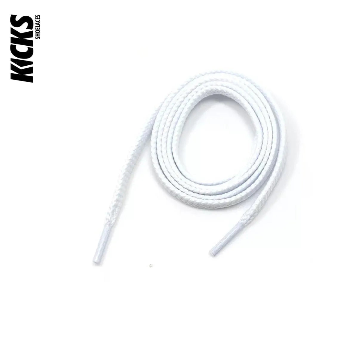 White sneaker laces for New Balance 991 shoes and trainers by Kicks Shoelaces