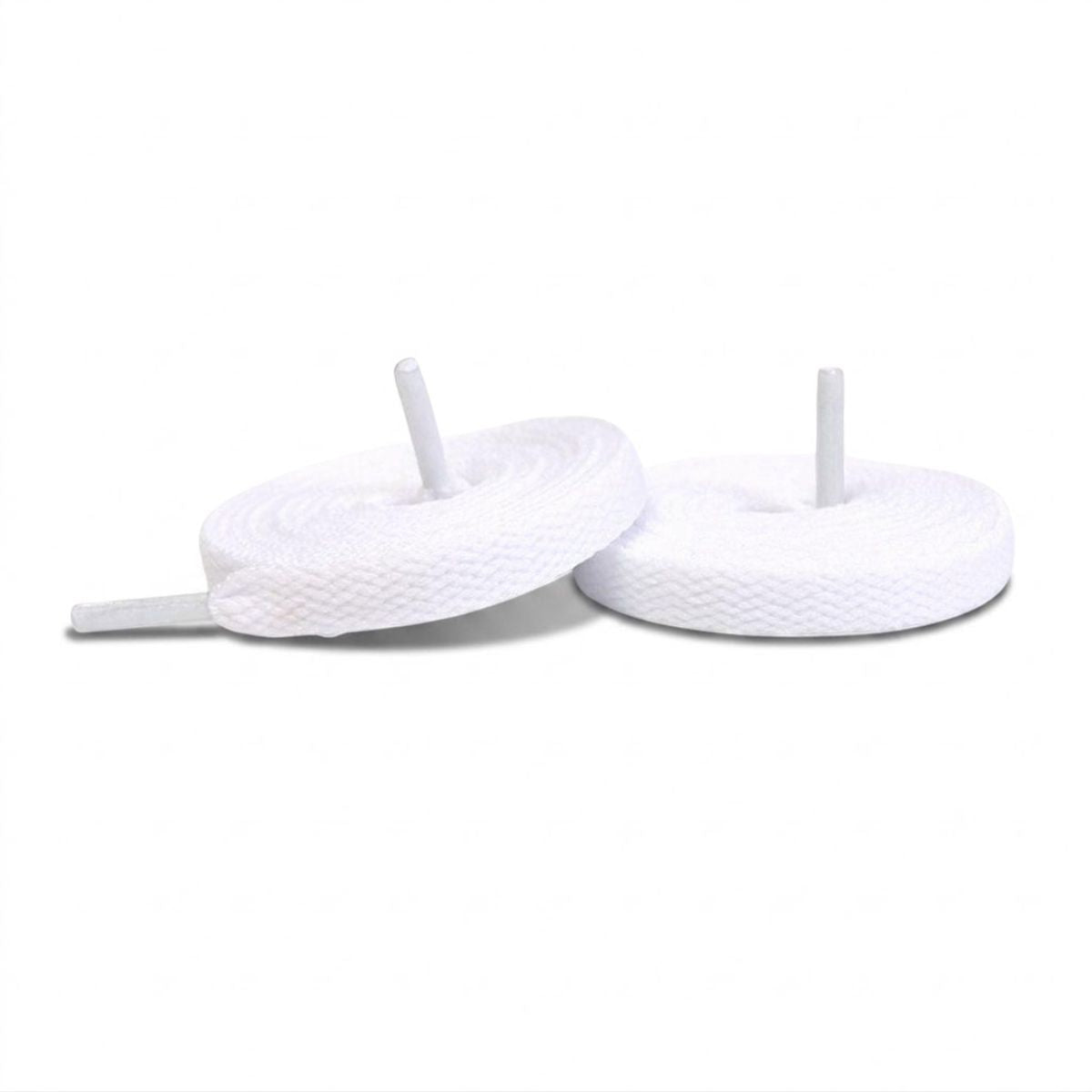 White replacement laces for Nike Air Force 1 sneakers by Kicks Shoelaces