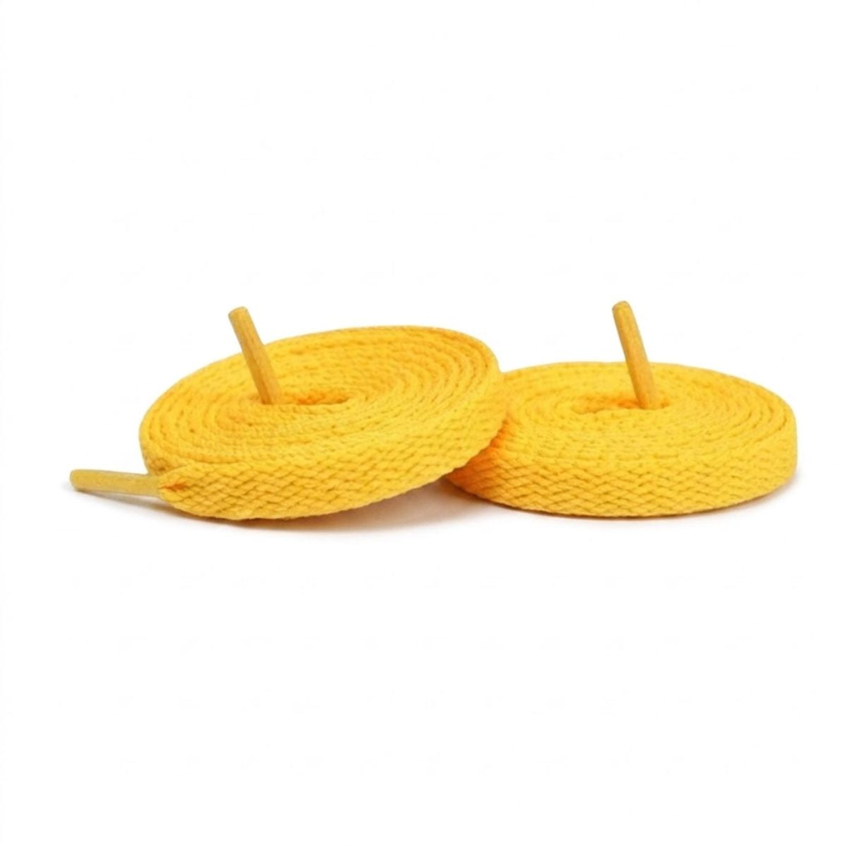 Golden yellow flat replacement shoelaces for Nike Cortez sneakers by Kicks Shoelaces