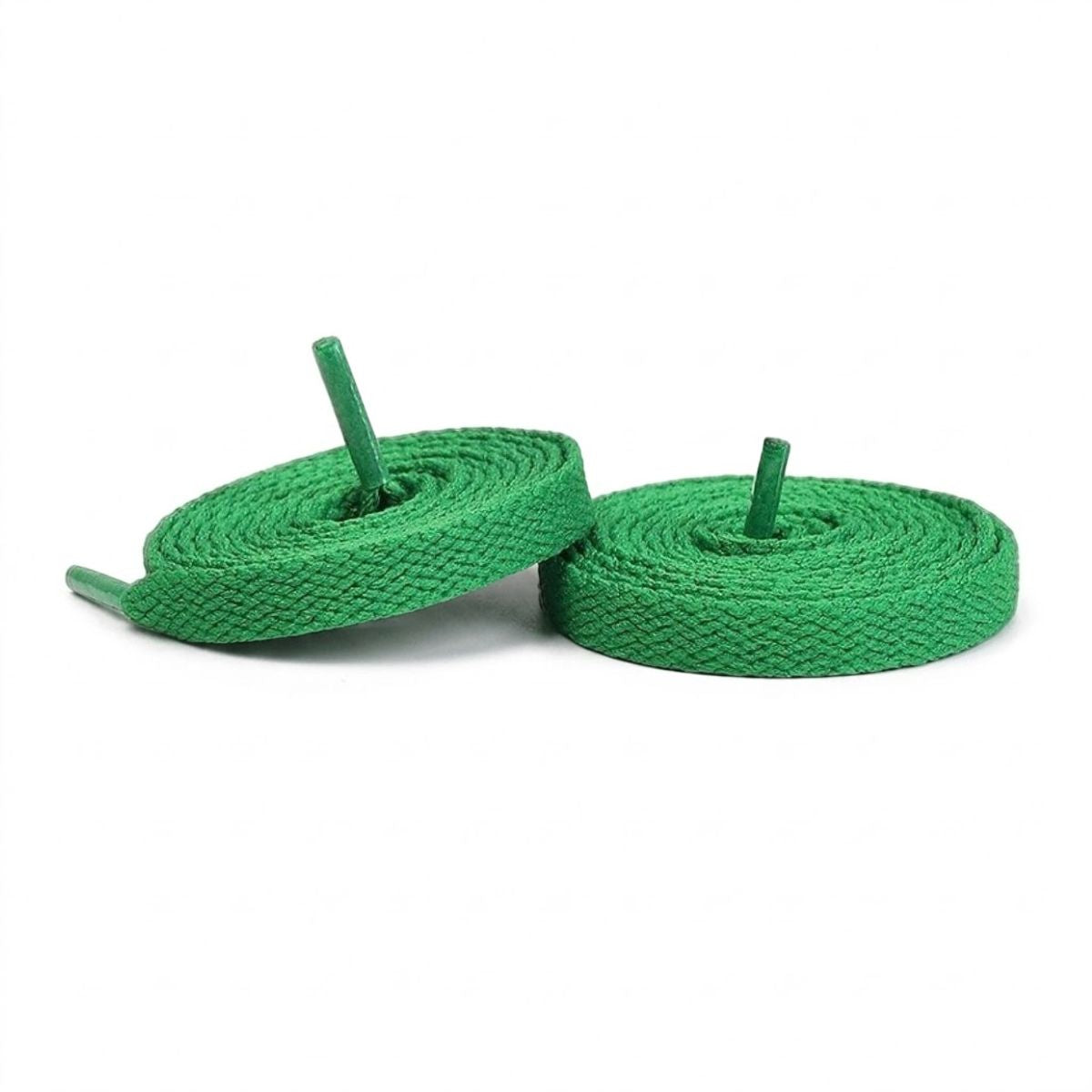 Green flat replacement shoelaces for Nike Cortez sneakers by Kicks Shoelaces