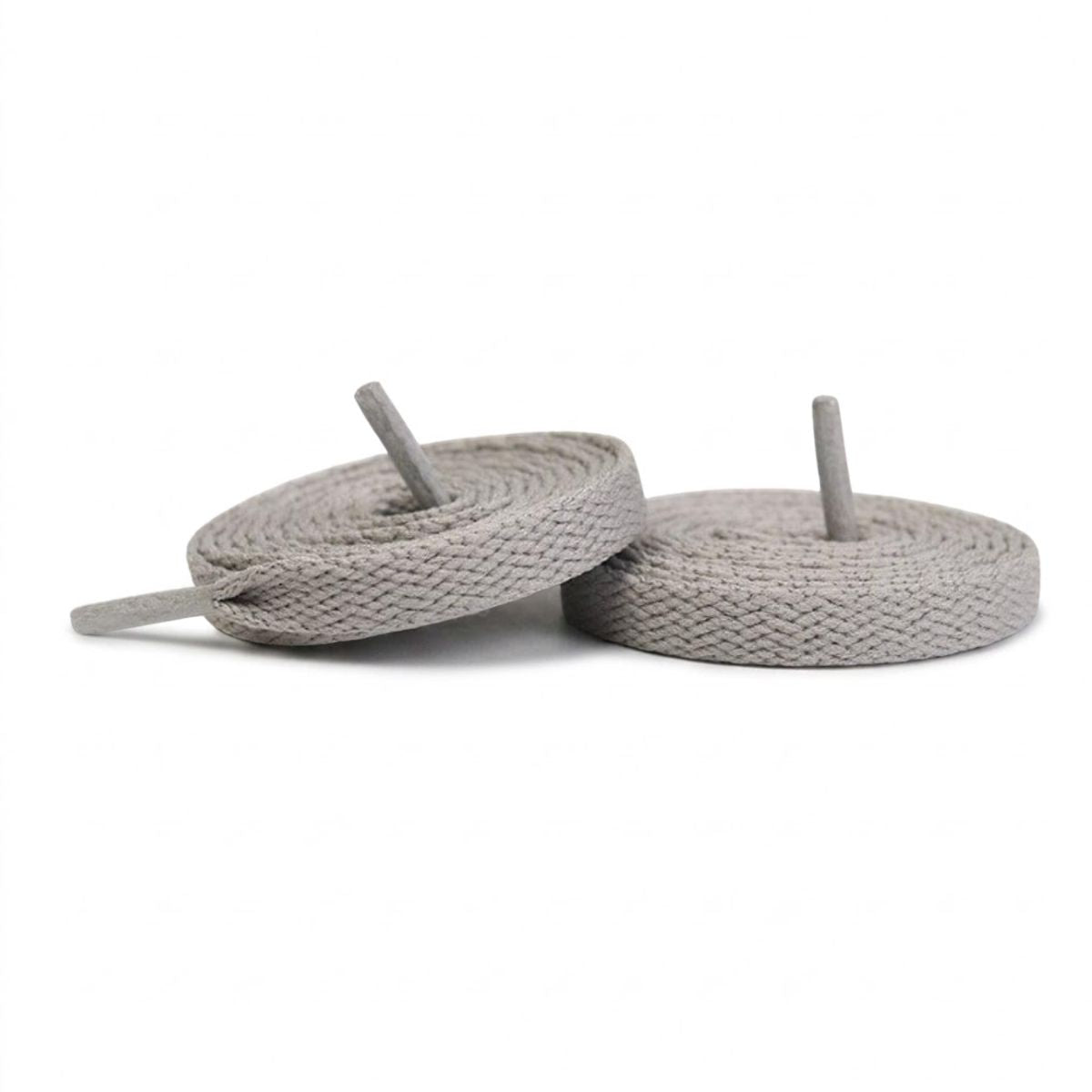 Light grey flat replacement shoelaces for Nike Cortez sneakers by Kicks Shoelaces