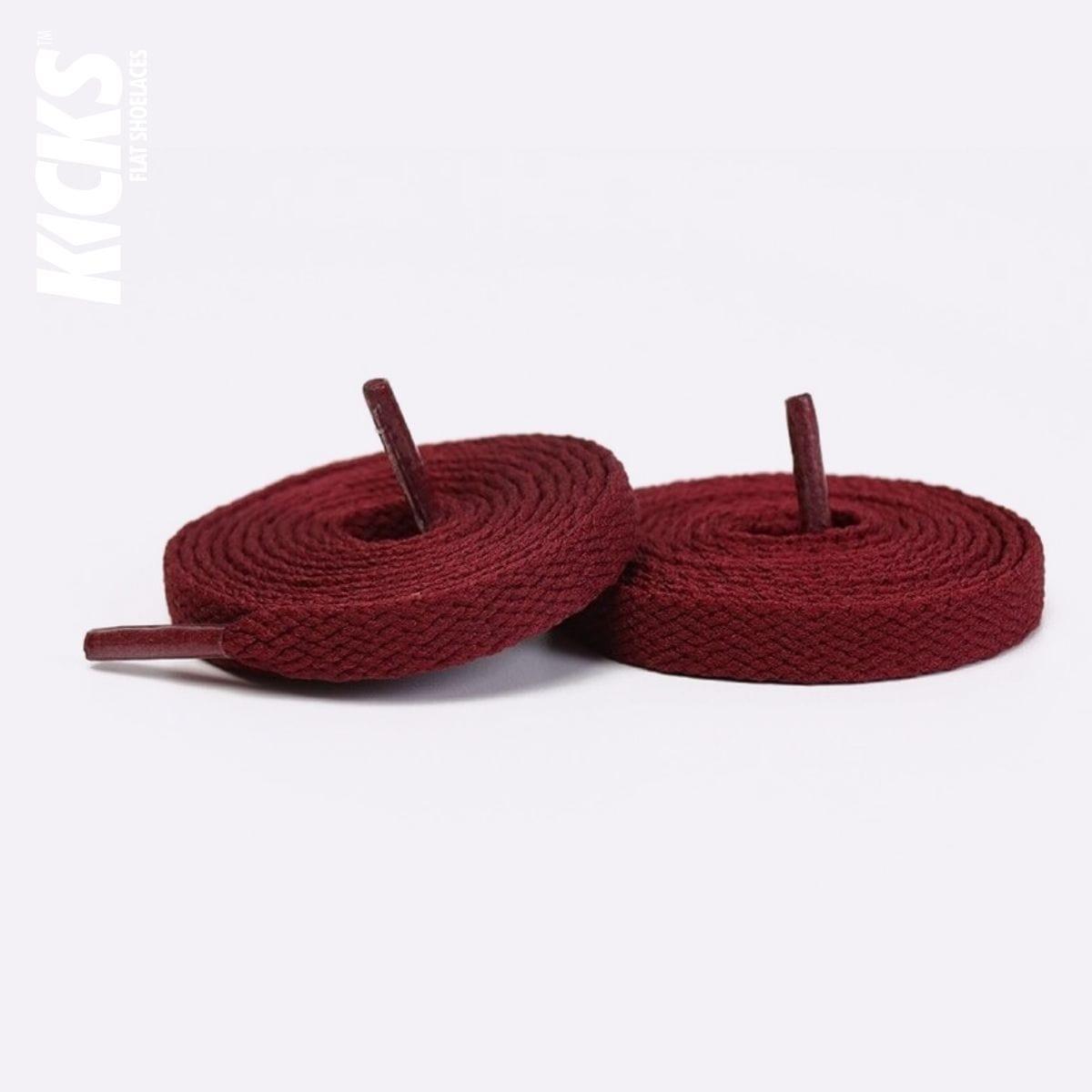 Nike dunk sneakers with wine red shoelaces for shoes, and trainers by Kicks Shoelaces.
