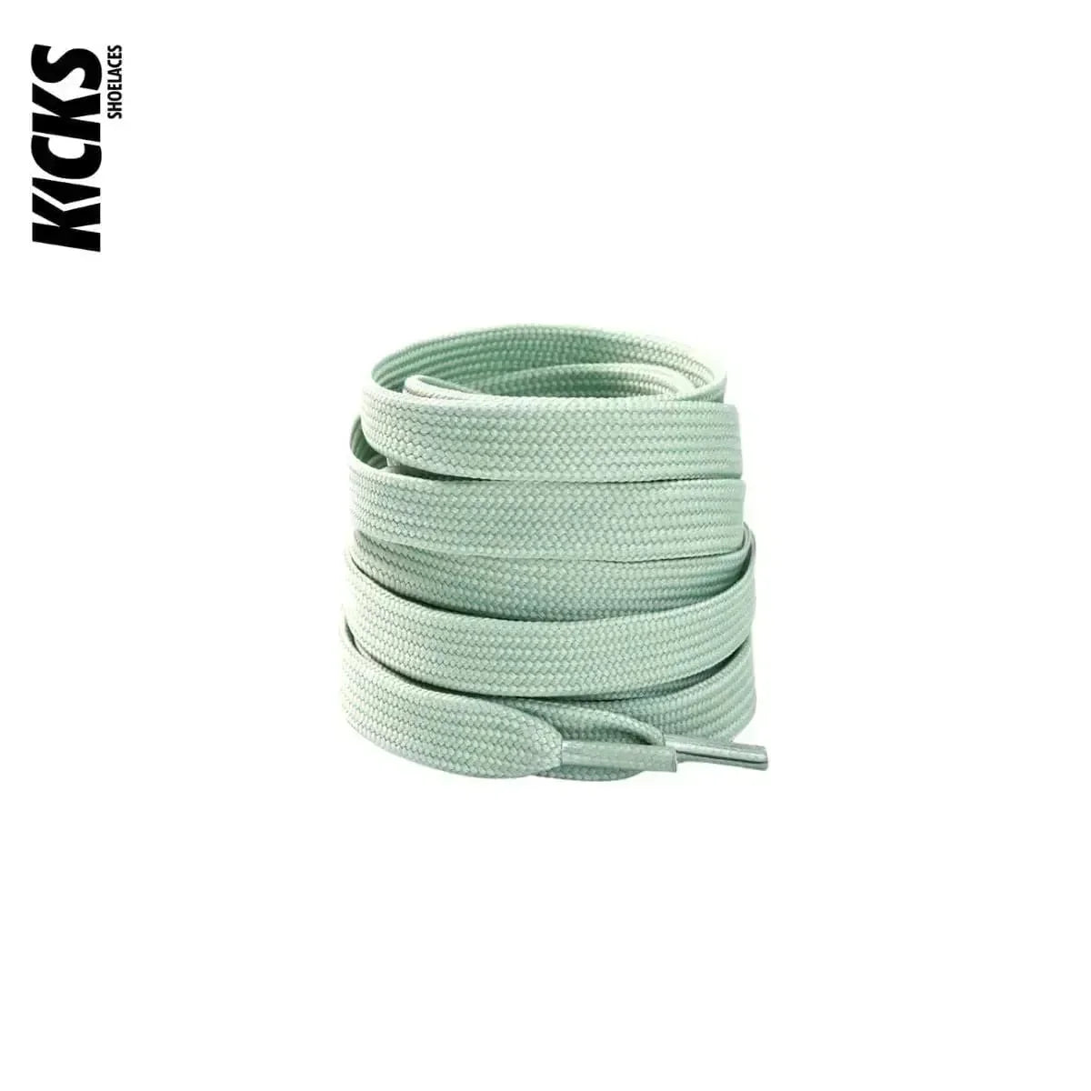 Pastel green replacement laces for shoes and sneakers by Kicks Shoelaces
