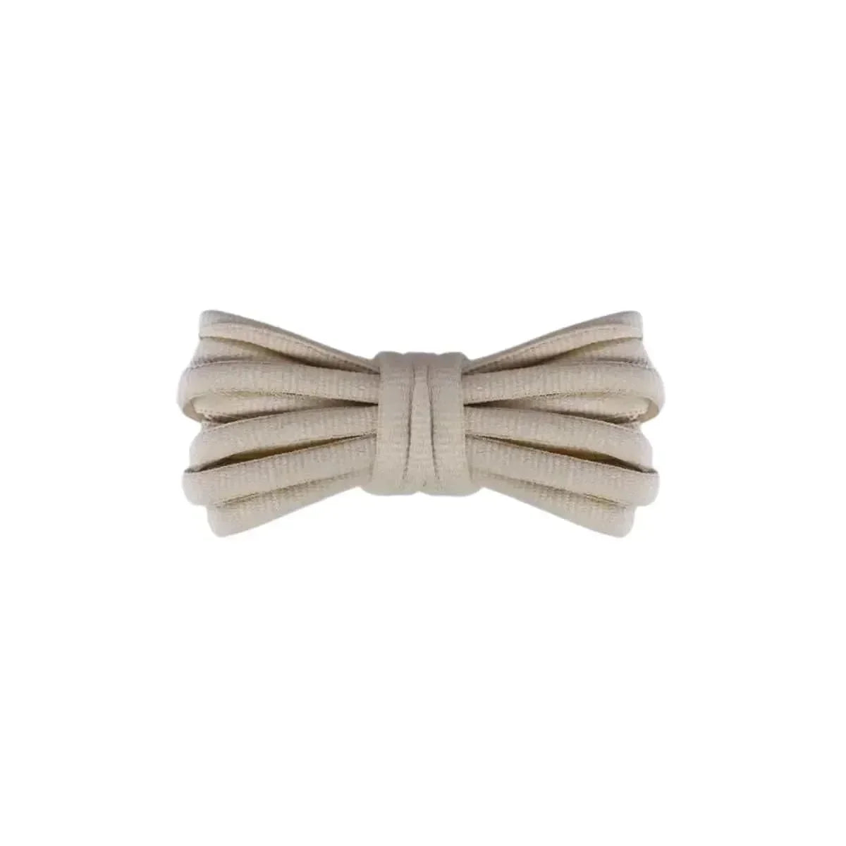 Beige replacement thick oval shoelaces shoes and sneakers