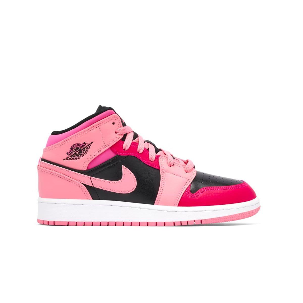 Jordan 1s with pink replacement laces by Kicks Shoelaces