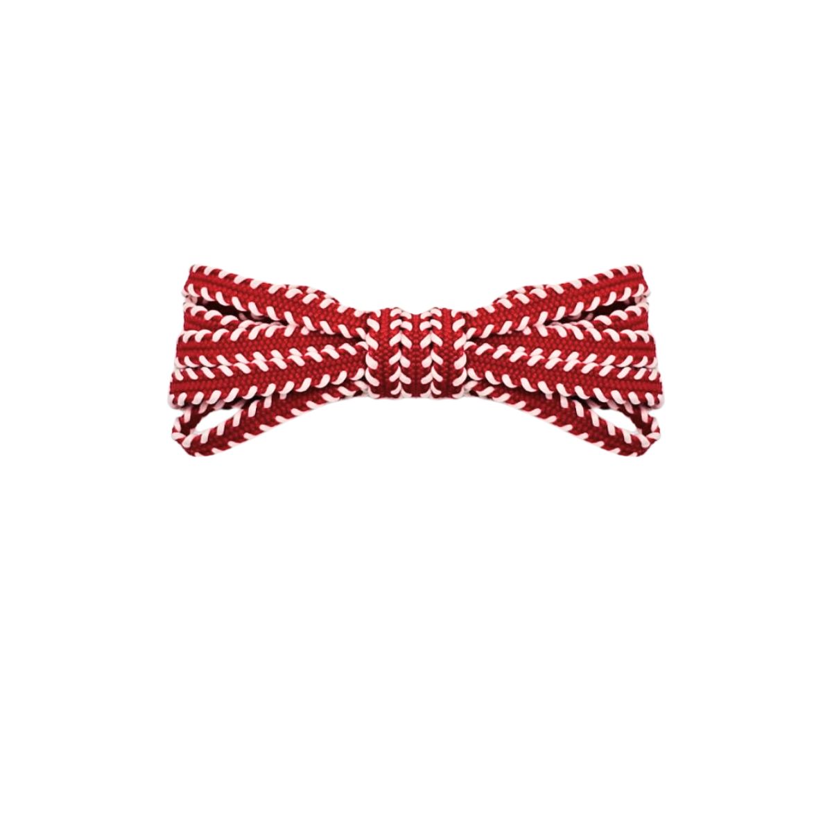 Red, pink sawtooth laces for Asics Megablast running shoes by Kicks Shoelaces