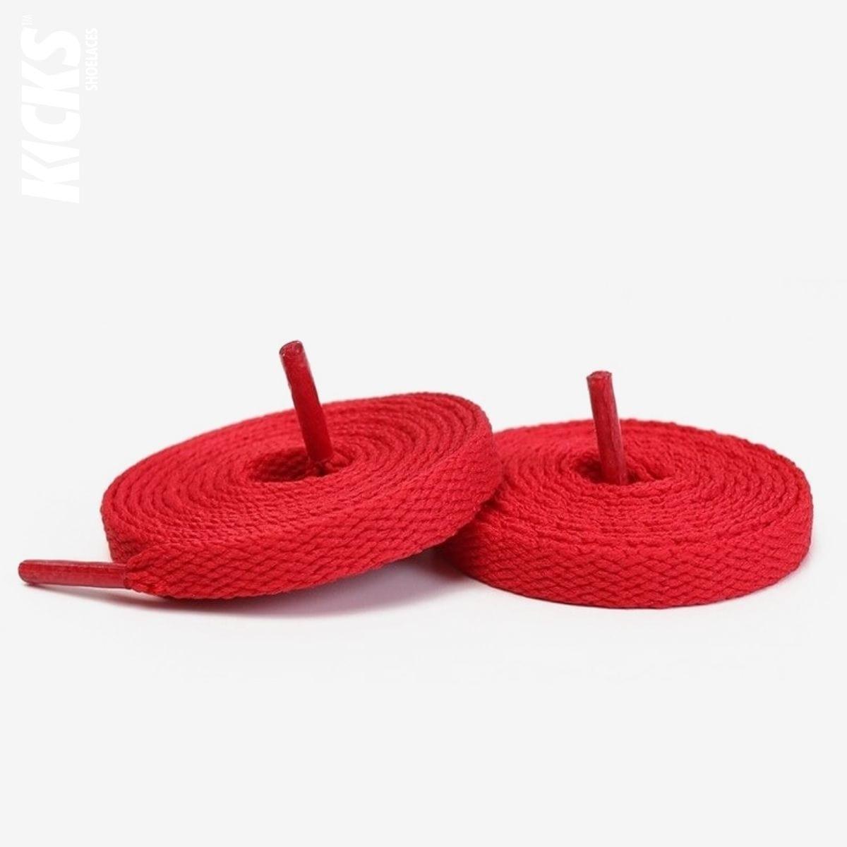 Red replacement shoe laces for Adidas VL Court 3.0 skate shoes by Kicks Shoelaces