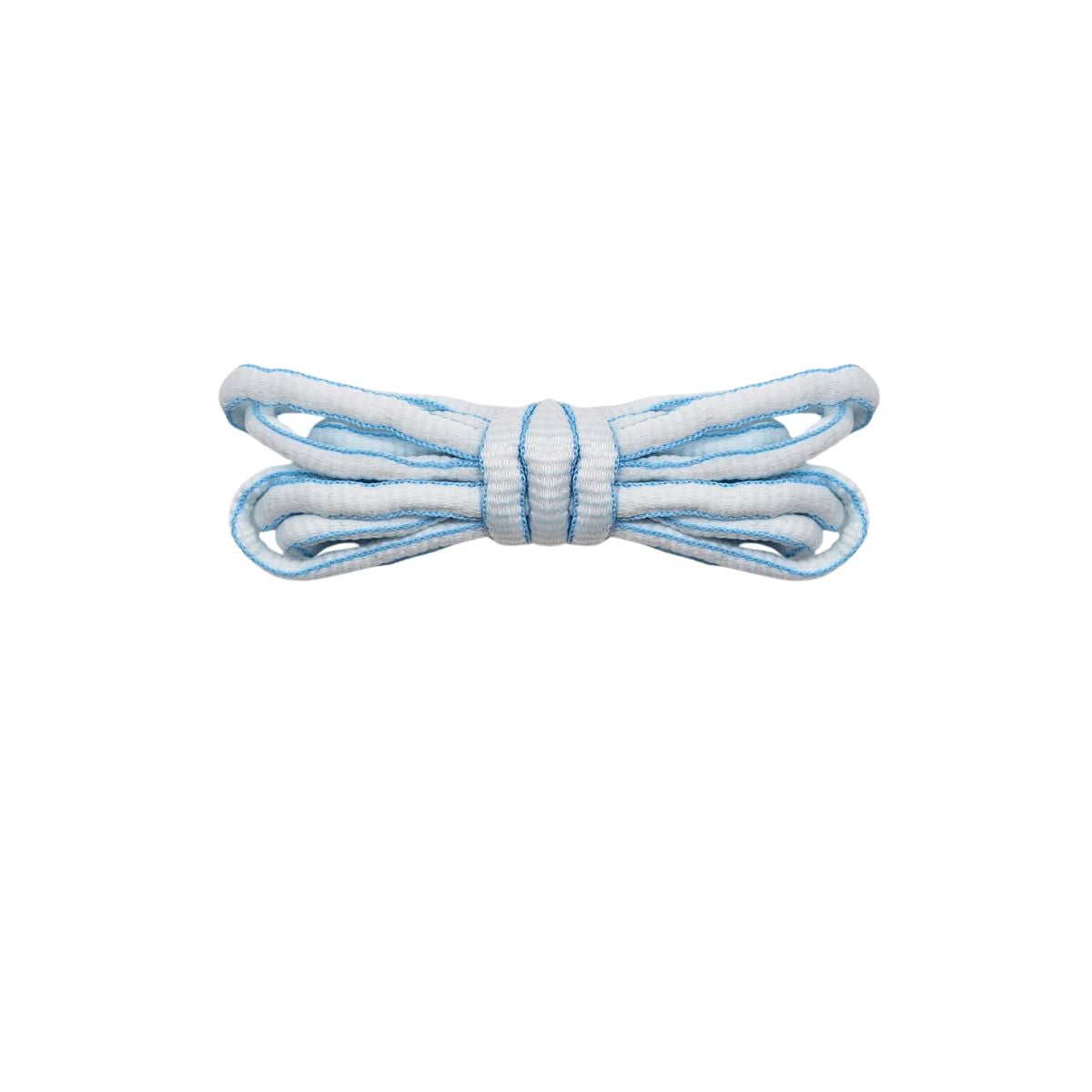 White oval laces for University Blue Nike P-6000 with blue trim by Kicks Shoelaces