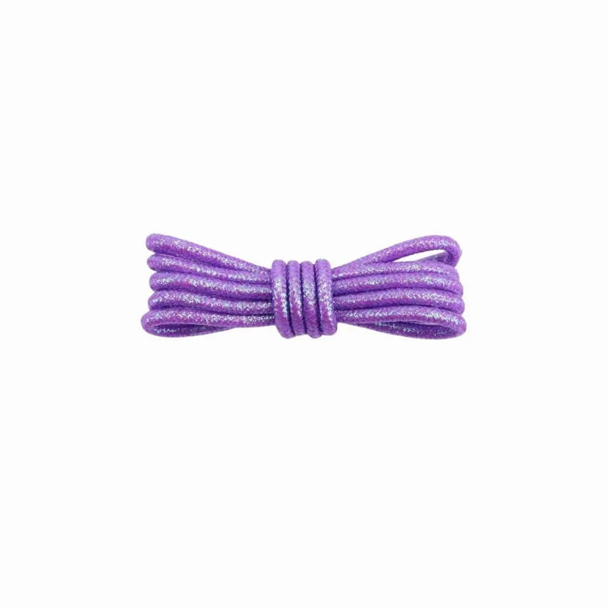 Medium Purple Round Glitter Shoelaces