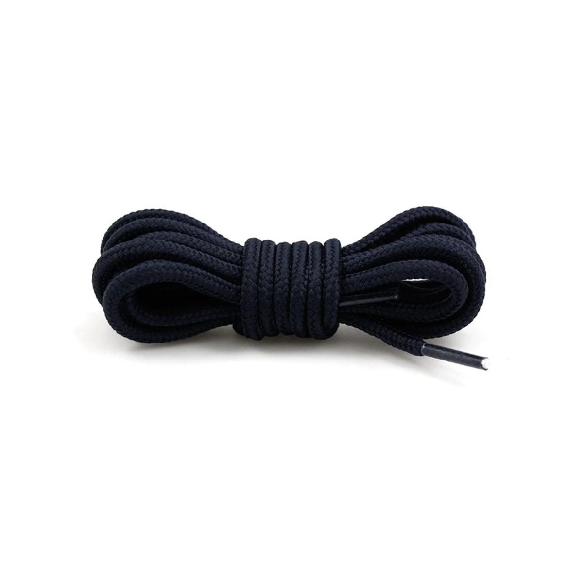 Dark blue round shoestrings for sneakers, replacement laces by Kicks Shoelaces