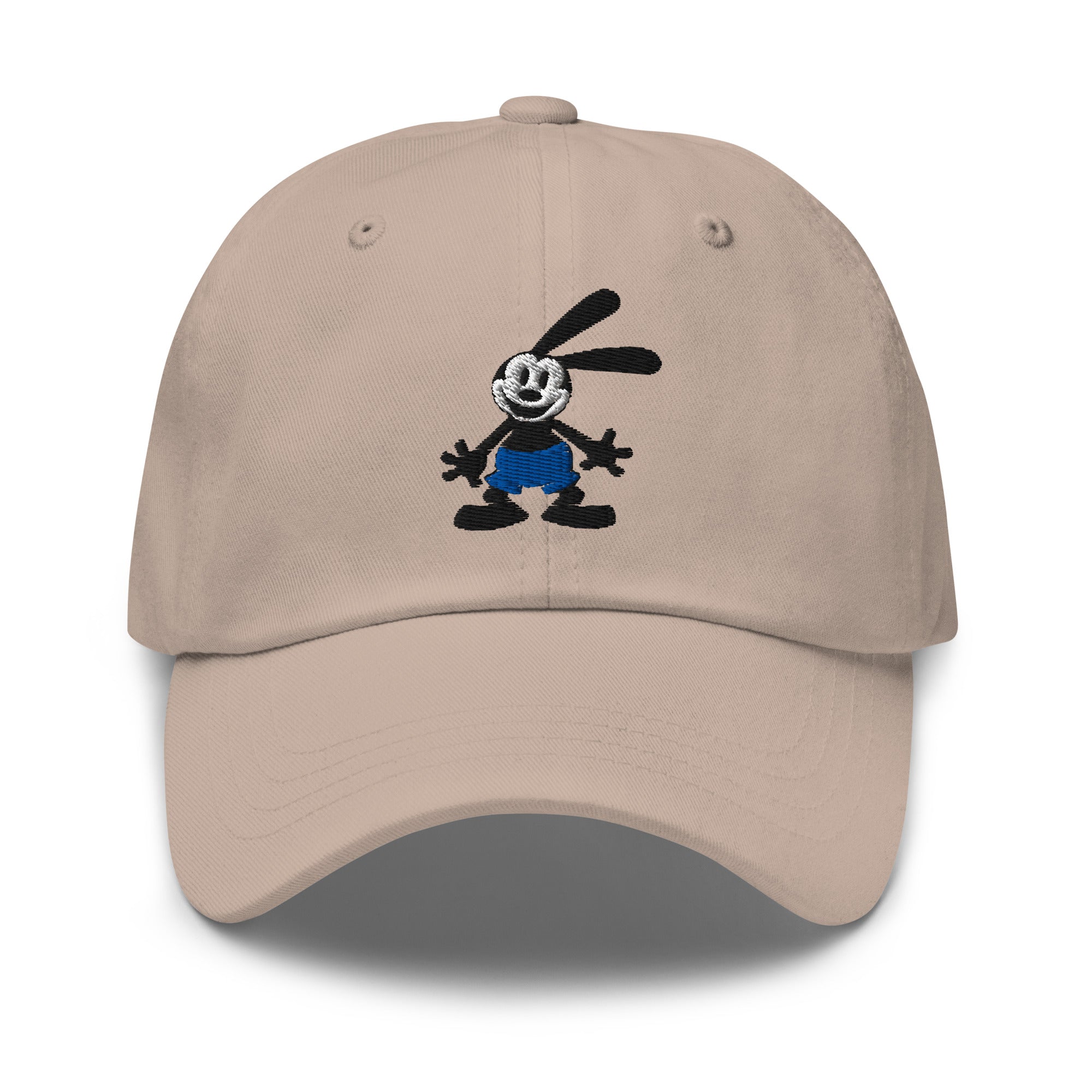 Stone dad hat featuring a 1928 Oswald design from Disney’s early animation era