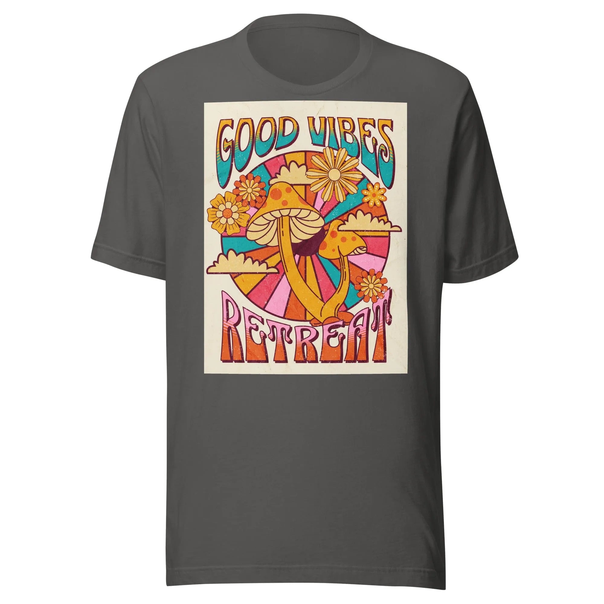 Dark Slate Gray Good Vibes Retreat T-Shirt