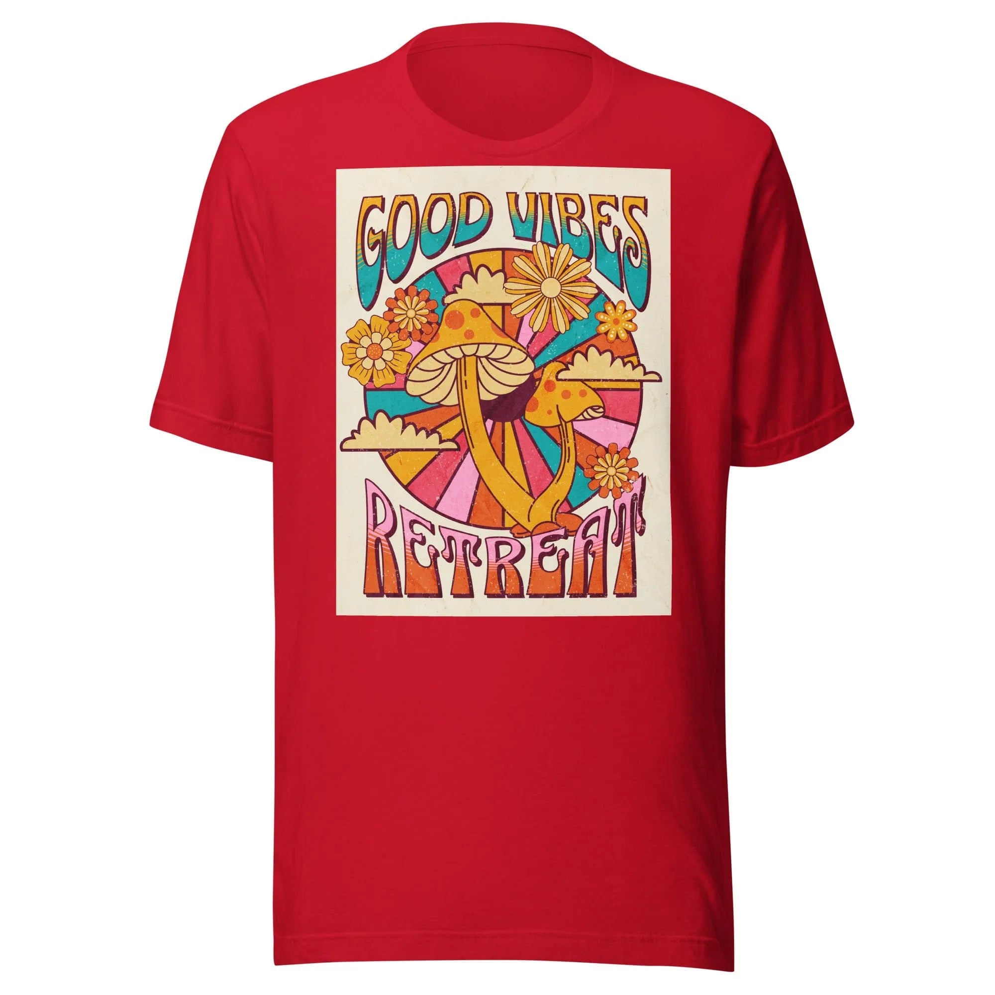 Firebrick Good Vibes Retreat T-Shirt