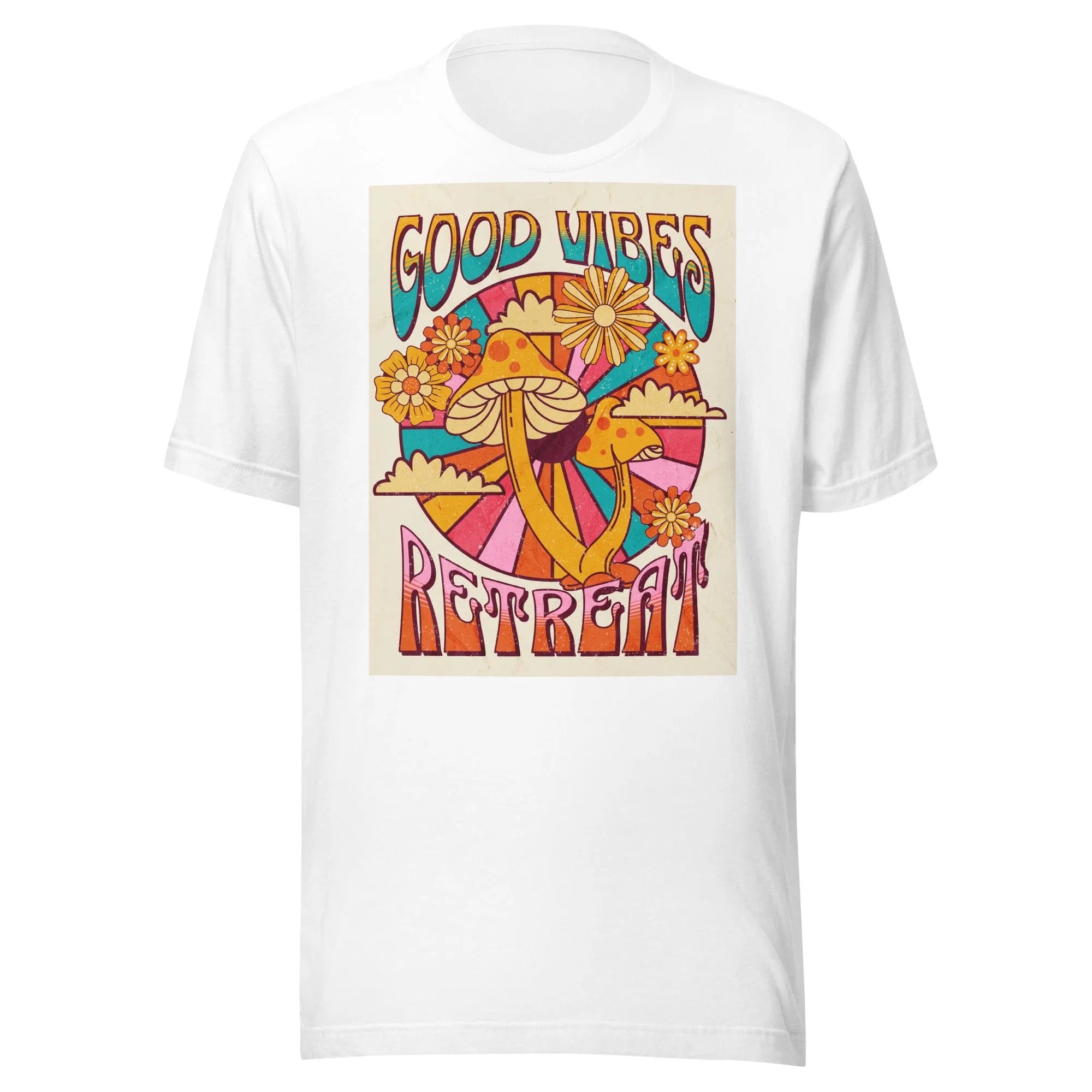 Beige Good Vibes Retreat T-Shirt