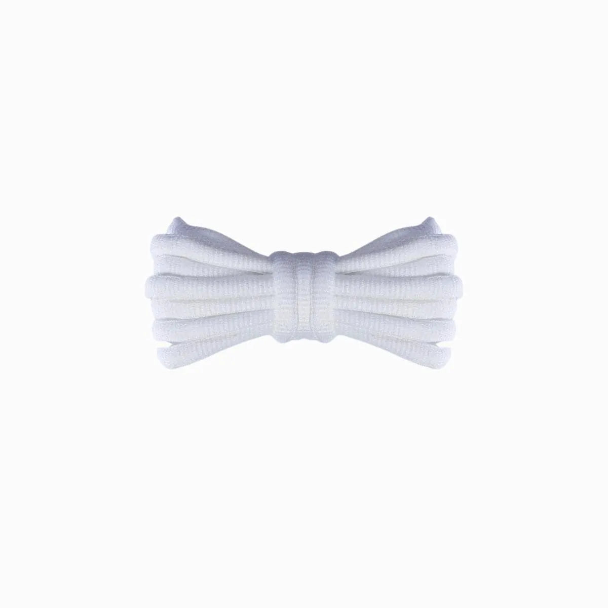 White Nike Zoom Vomero 5 replacement laces, oval laces by Kicks Shoelaces.