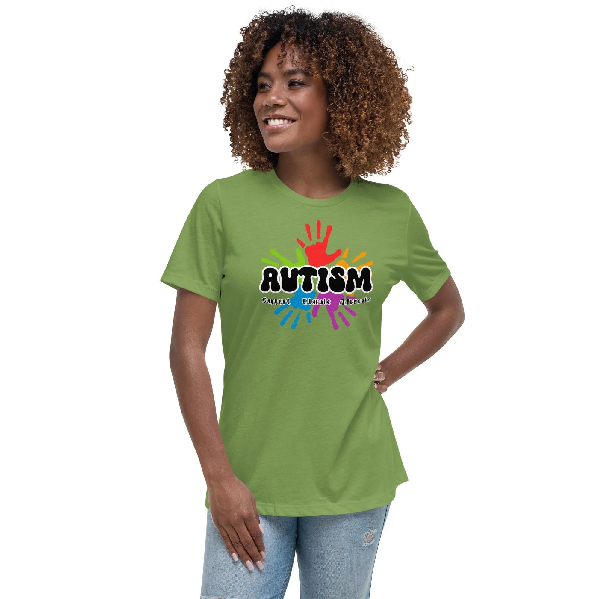 Women's Autism Hand Print Custom T-Shirt - Kicks Shoelaces