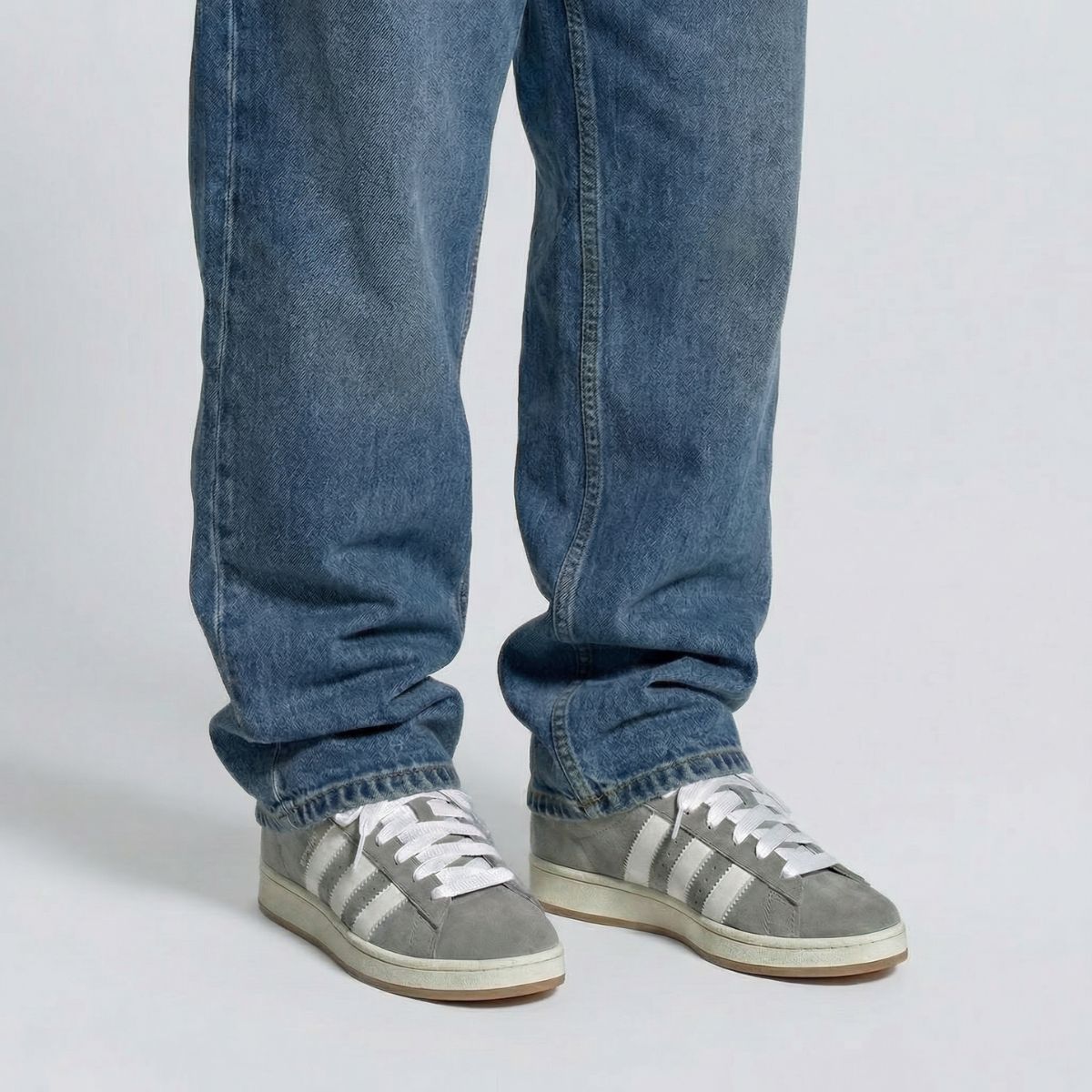 2cm wide fat laces for Adidas Campus 00s sneakers by Kicks Shoelaces