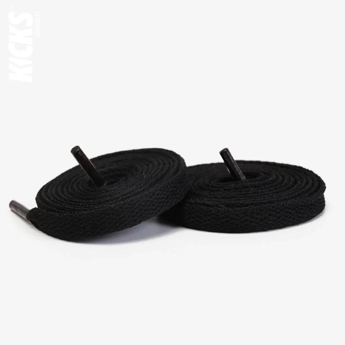 Adidas Duramo RC black replacement shoe laces by Kicks Shoelaces