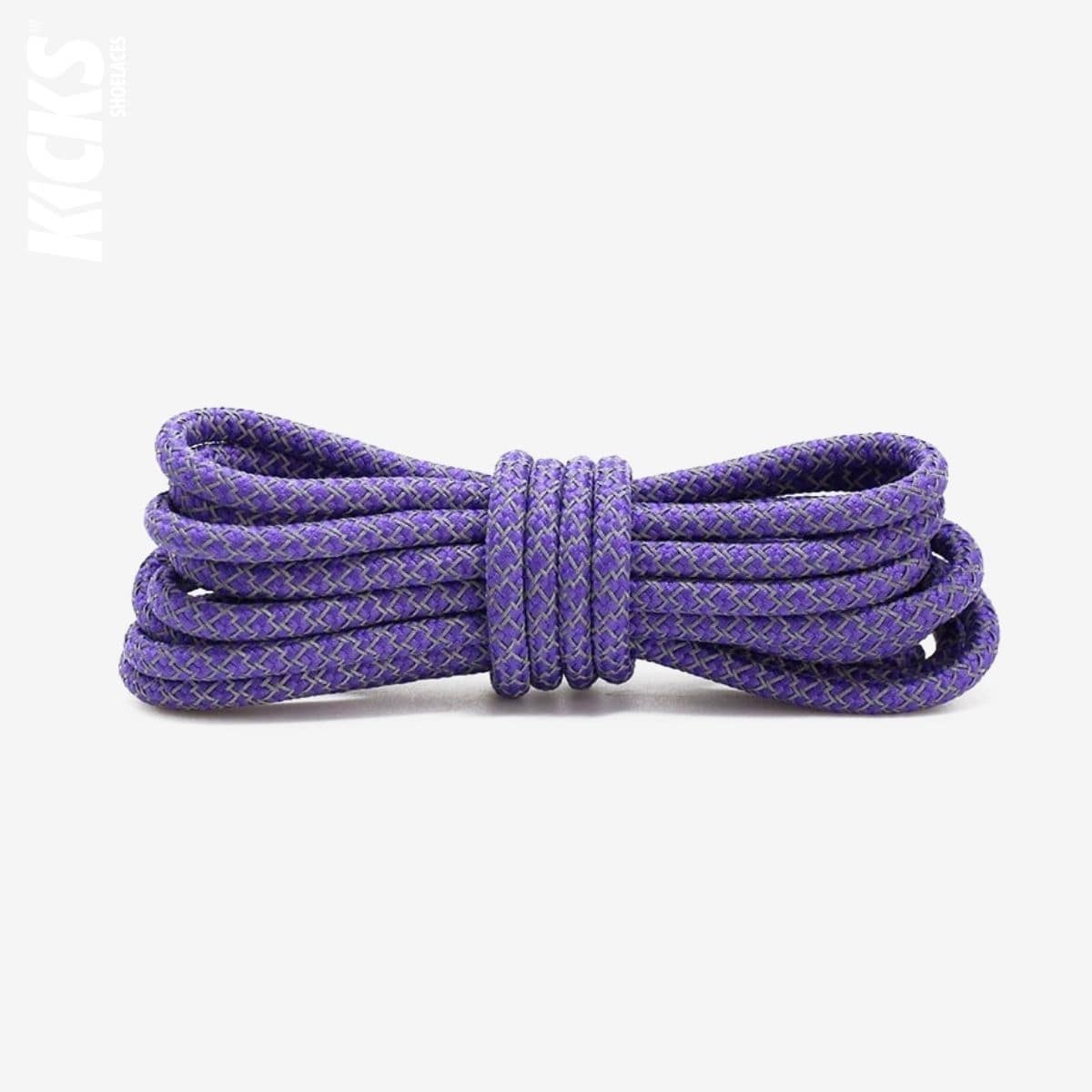 Purple Replacement Reflective Rope Shoe Laces for Yeezy Sneakers by Kicks Shoelaces