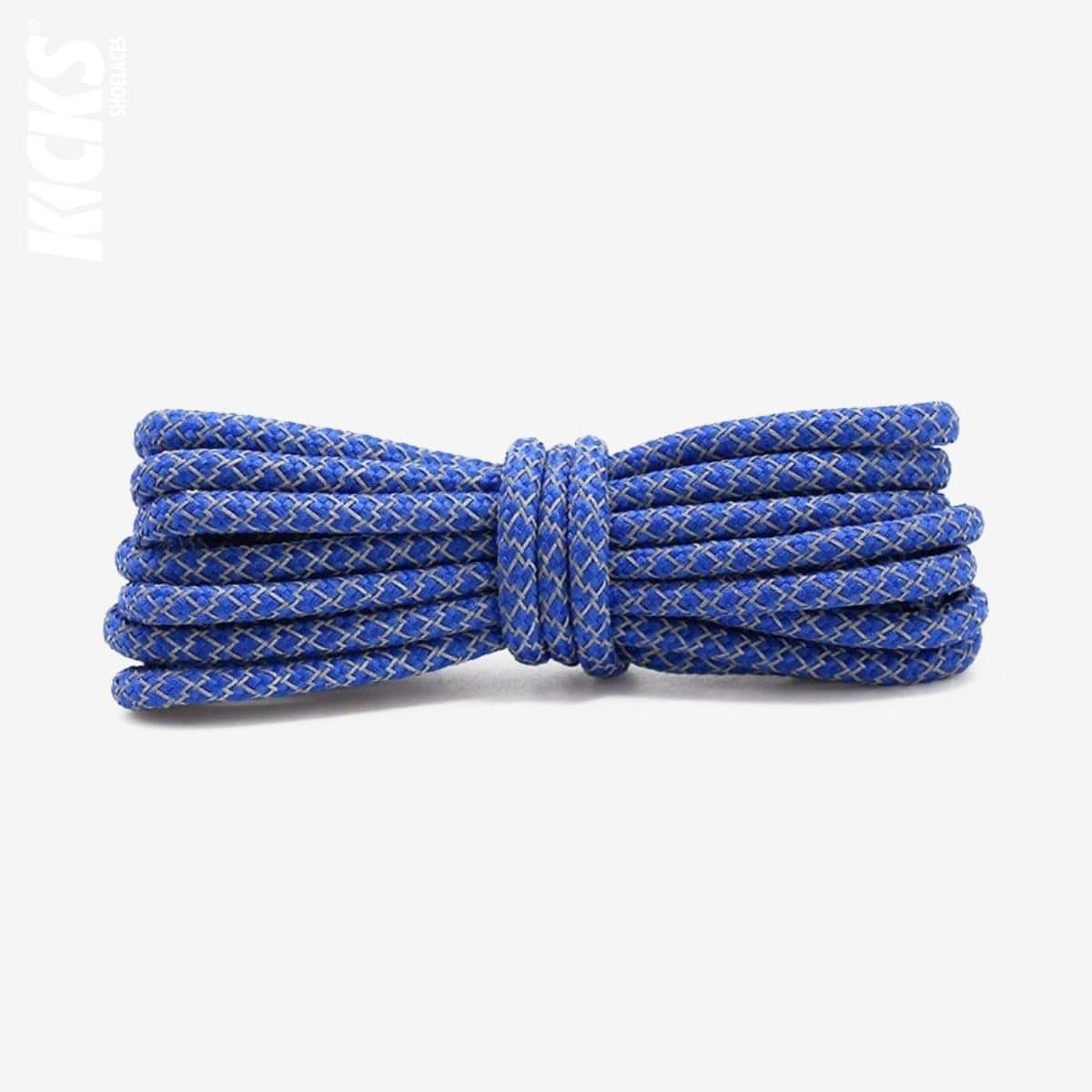 Royal Blue Replacement Reflective Rope Shoe Laces for Yeezy Sneakers by Kicks Shoelaces