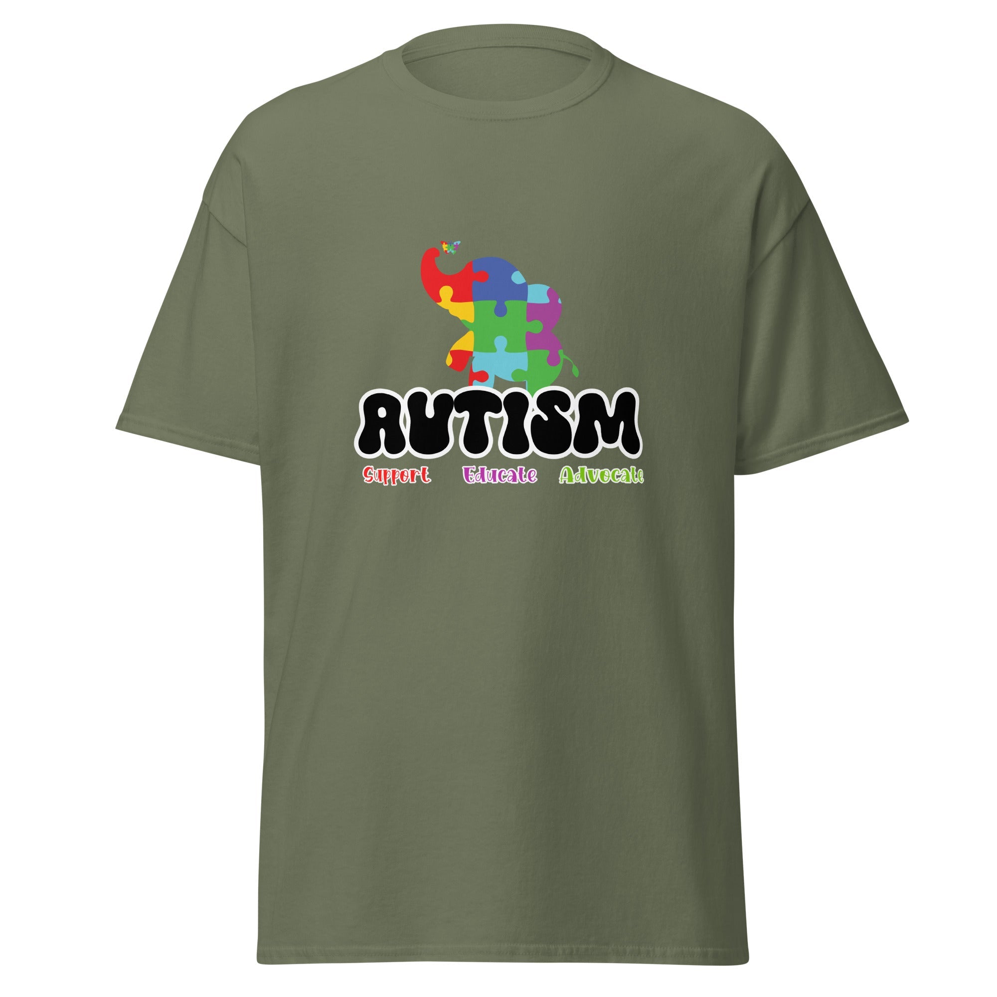 Autism Elephant Mens Custom T Shirt - Kicks Shoelaces