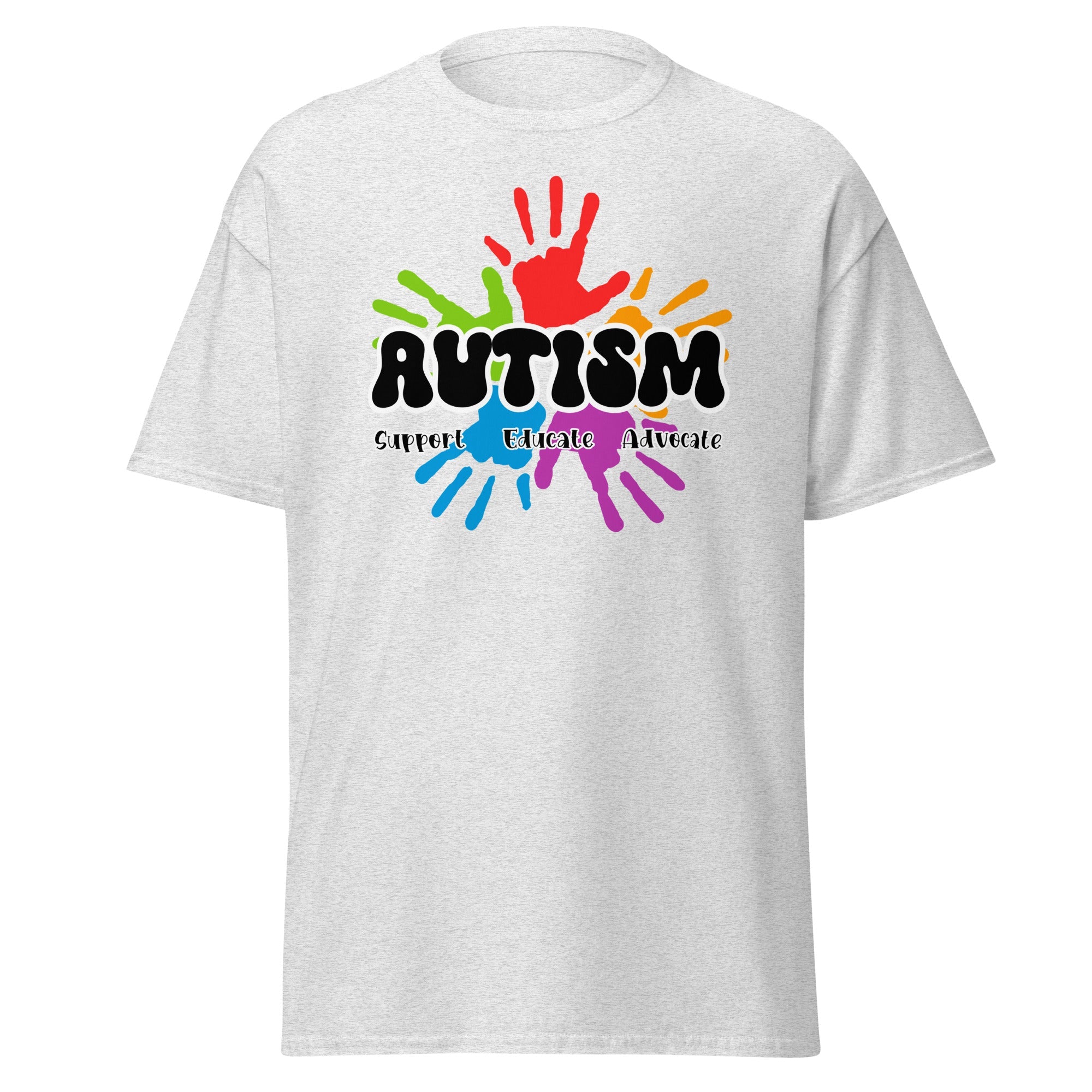 Autism Hand Print Mens Custom T Shirt - Kicks Shoelaces