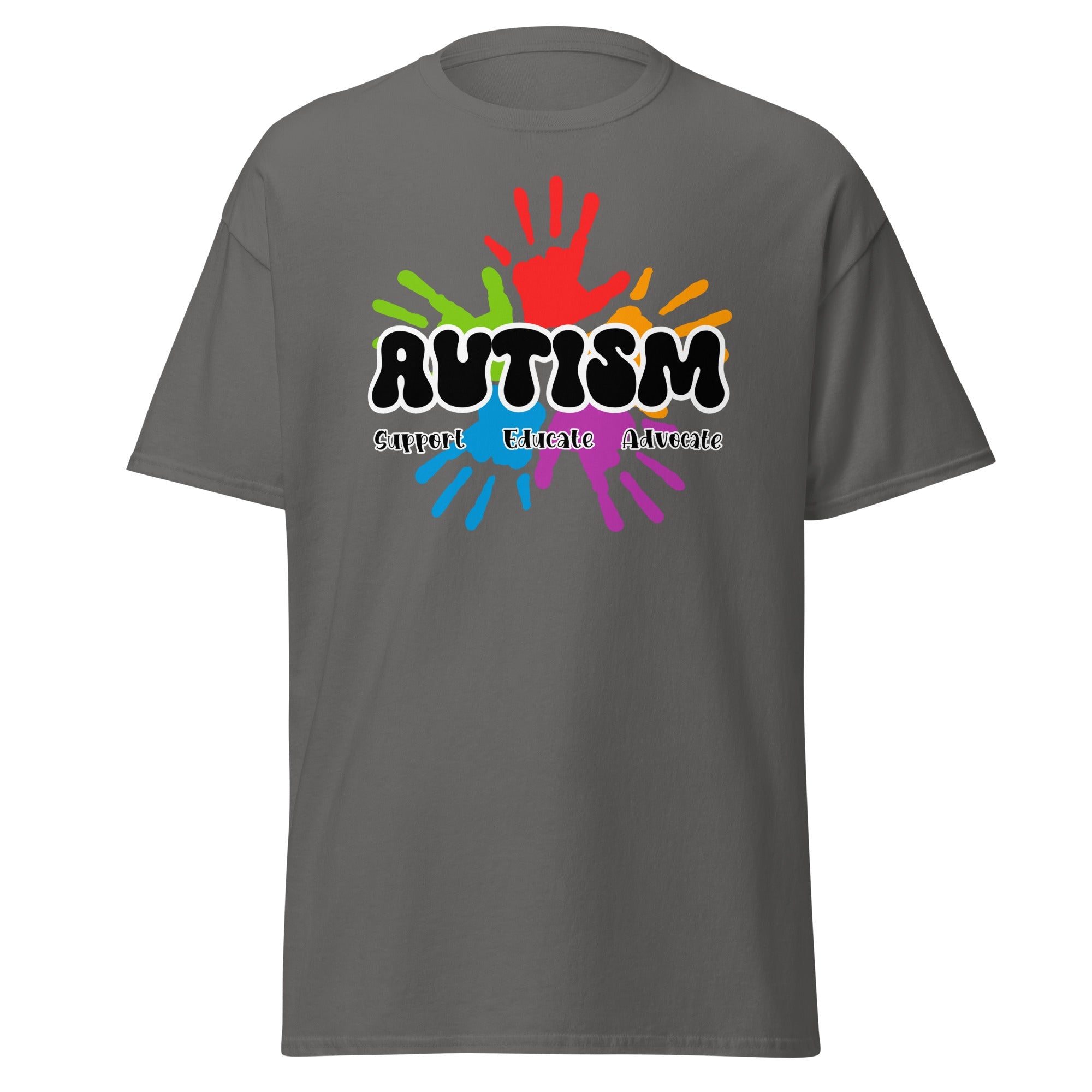 Autism Hand Print Mens Custom T Shirt - Kicks Shoelaces