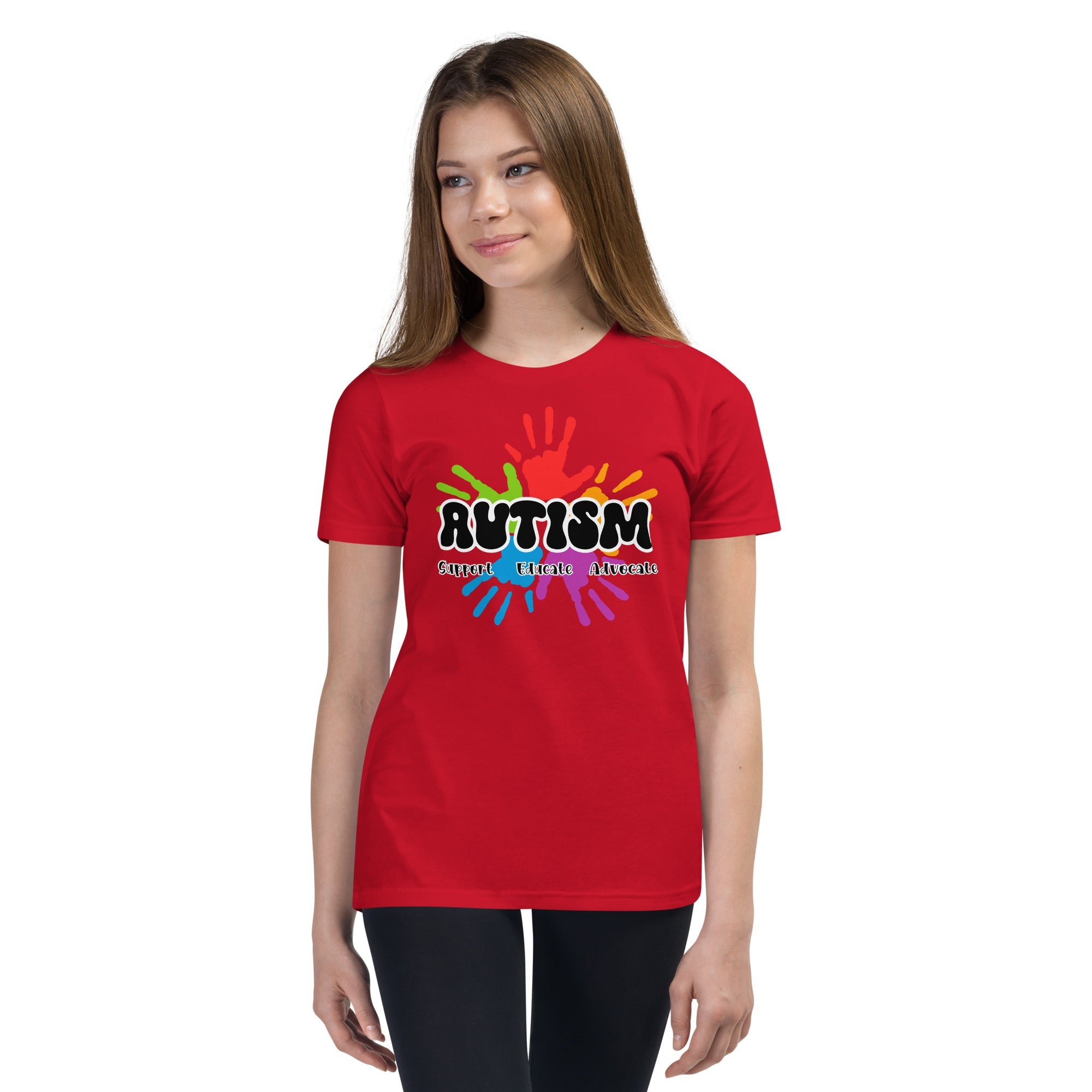 Autism Hand Print Youth Graphic Tees - Kicks Shoelaces