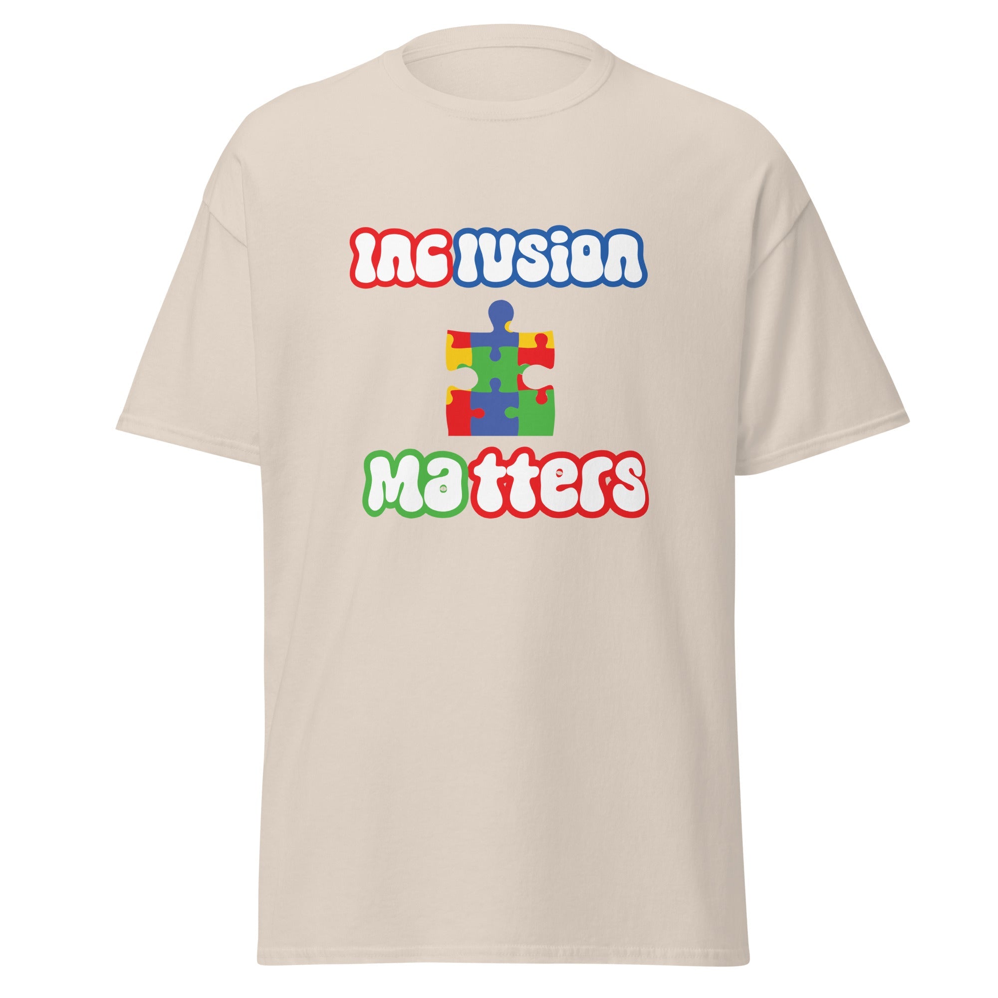 Autism Inclusion Matters Mens Custom T Shirt - Kicks Shoelaces