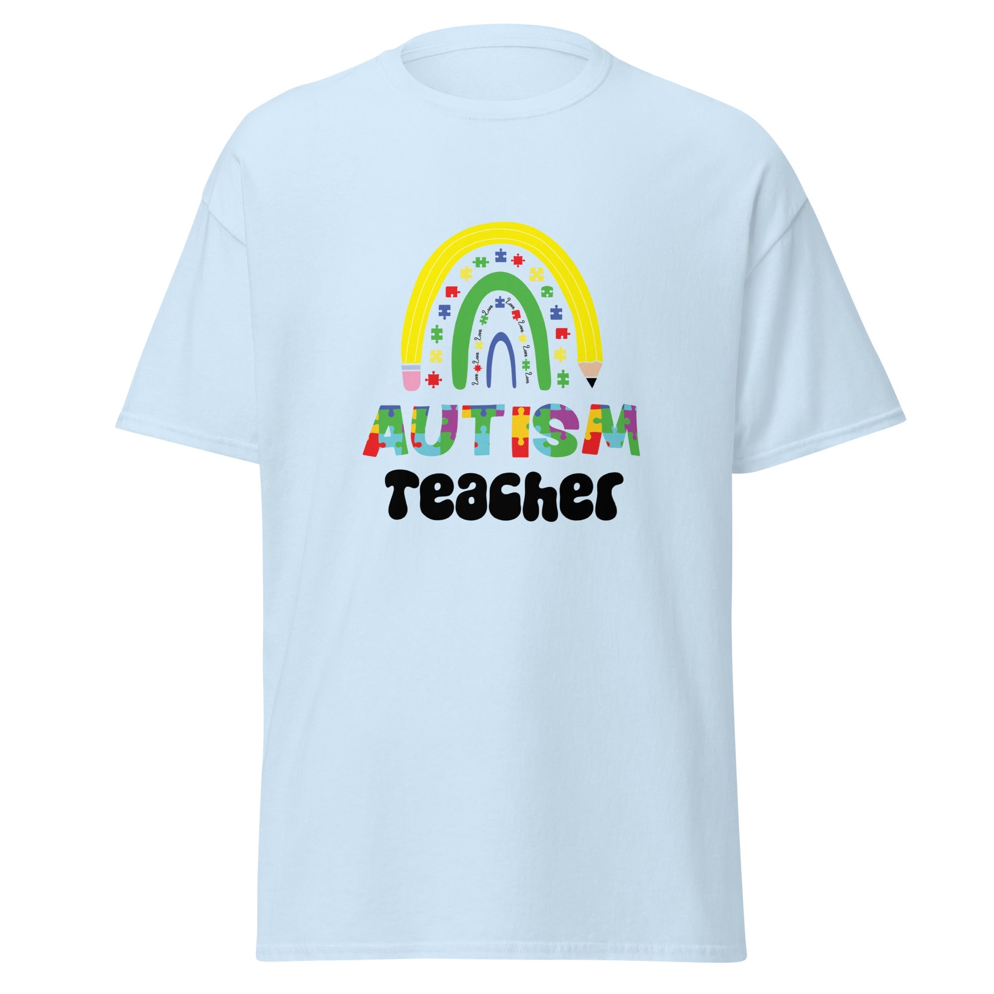 Autism Teacher Mens Custom T Shirt - Kicks Shoelaces