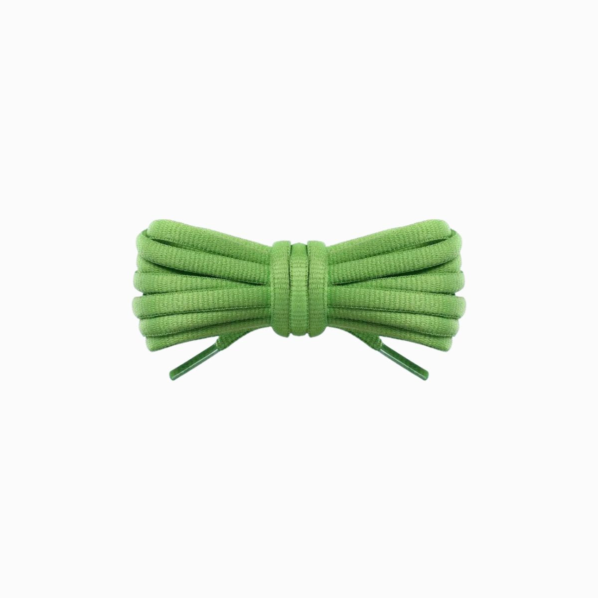 Avocado green Nike Vomero 5 replacement laces, oval laces by Kicks Shoelaces.