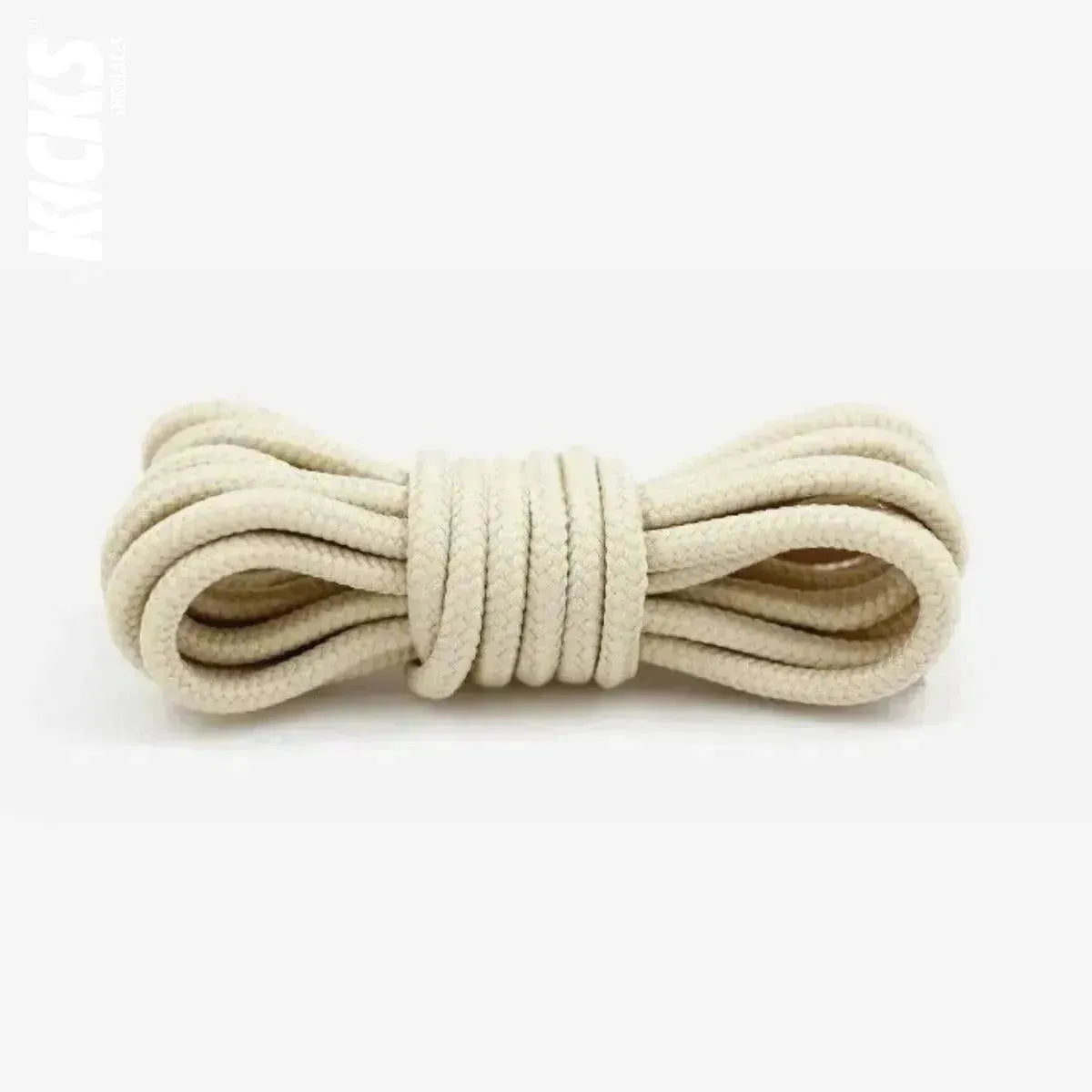 Beige replacement laces for ECCO golf shoes, round shoelaces by Kicks Shoelaces