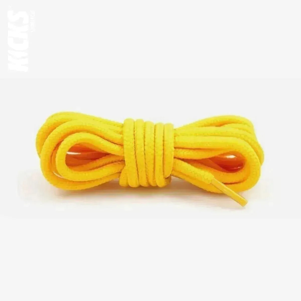 Golden yellow replacement laces for ECCO golf shoes, round shoelaces by Kicks Shoelaces