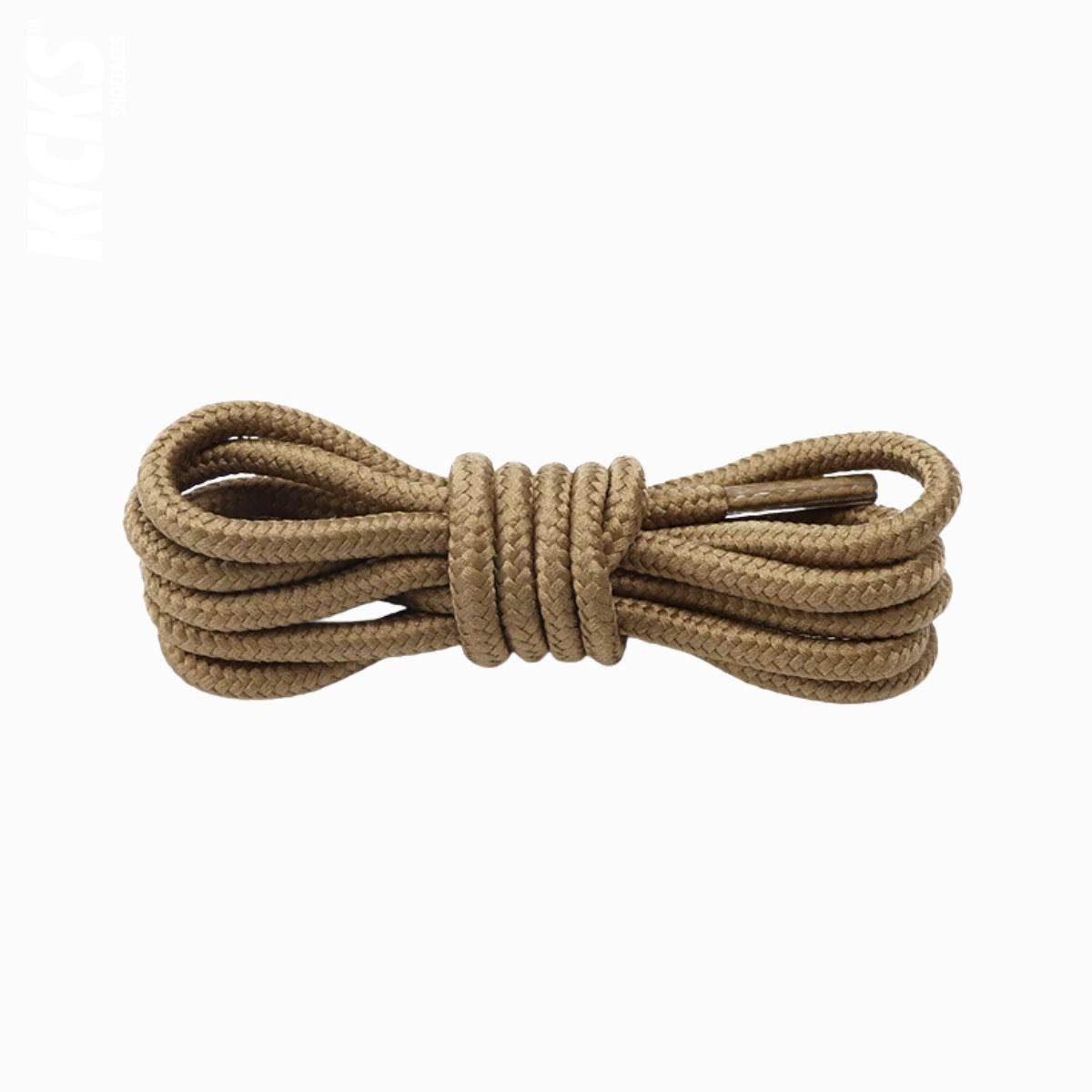 Light brown replacement laces for ECCO golf shoes, round shoelaces by Kicks Shoelaces