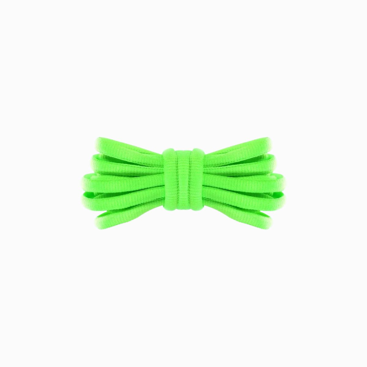 Fluorescent green Nike Zoom Vomero 5 replacement laces, oval laces by Kicks Shoelaces.