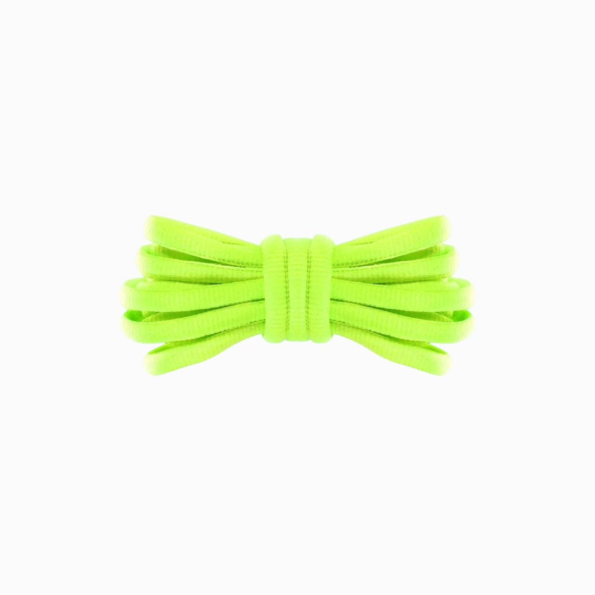 Fluorescent yellow Nike Zoom Vomero 5 replacement laces, oval laces by Kicks Shoelaces.
