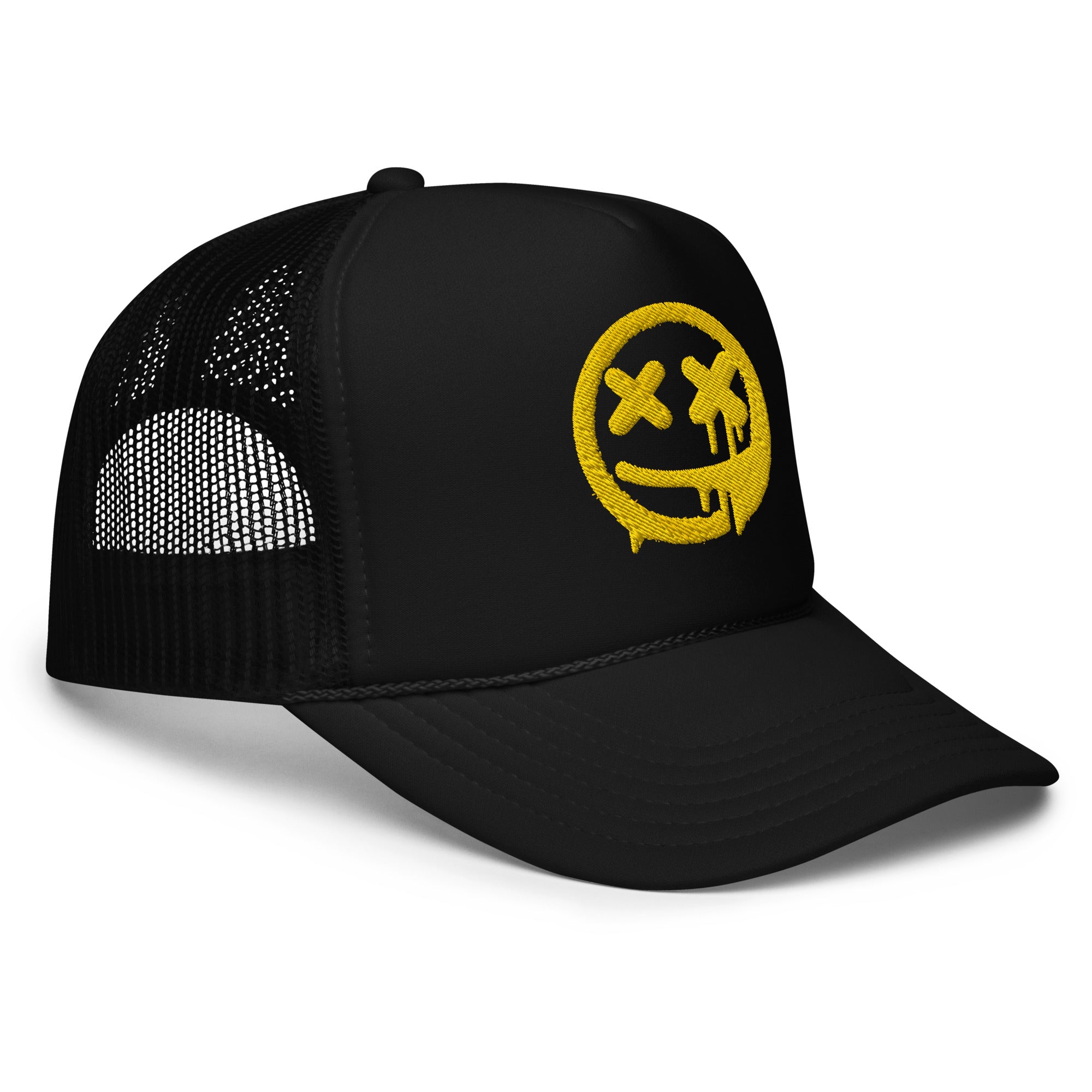 Smiley Face Meltdown Foam Trucker Hat