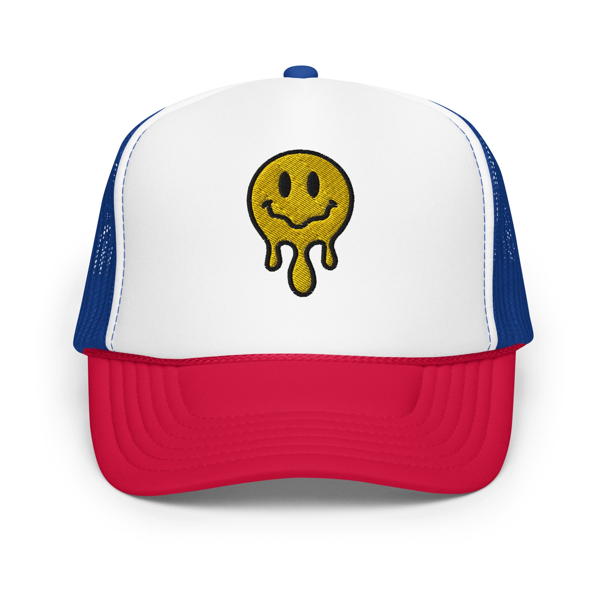 Smiley Face Drip Foam Trucker Hat