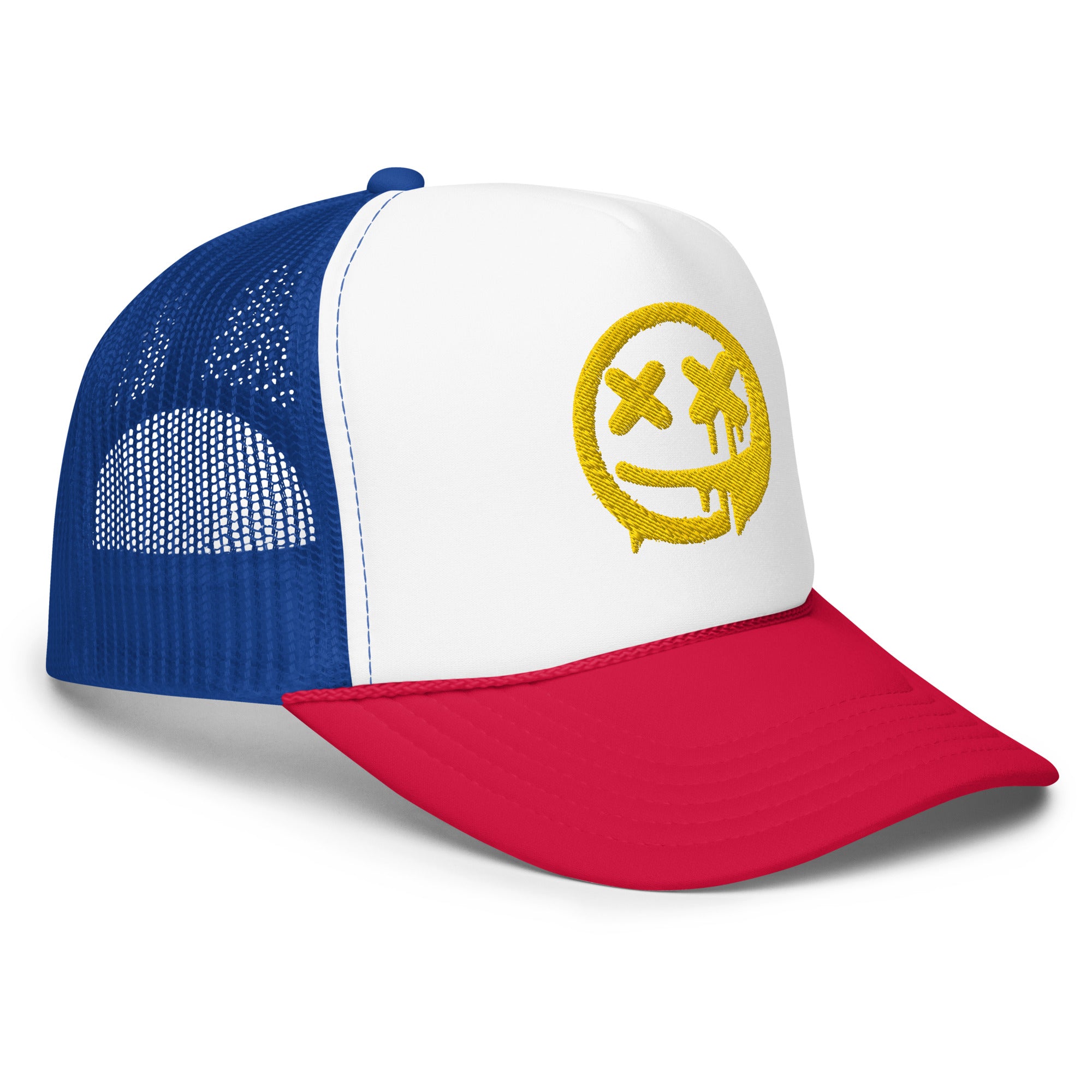 Smiley Face Meltdown Foam Trucker Hat