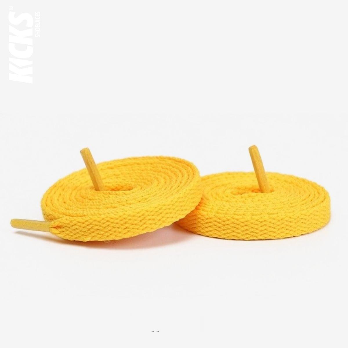 Golden yellow replacement shoe laces for Adidas Busenitz Vulc II skate shoes by Kicks Shoelaces